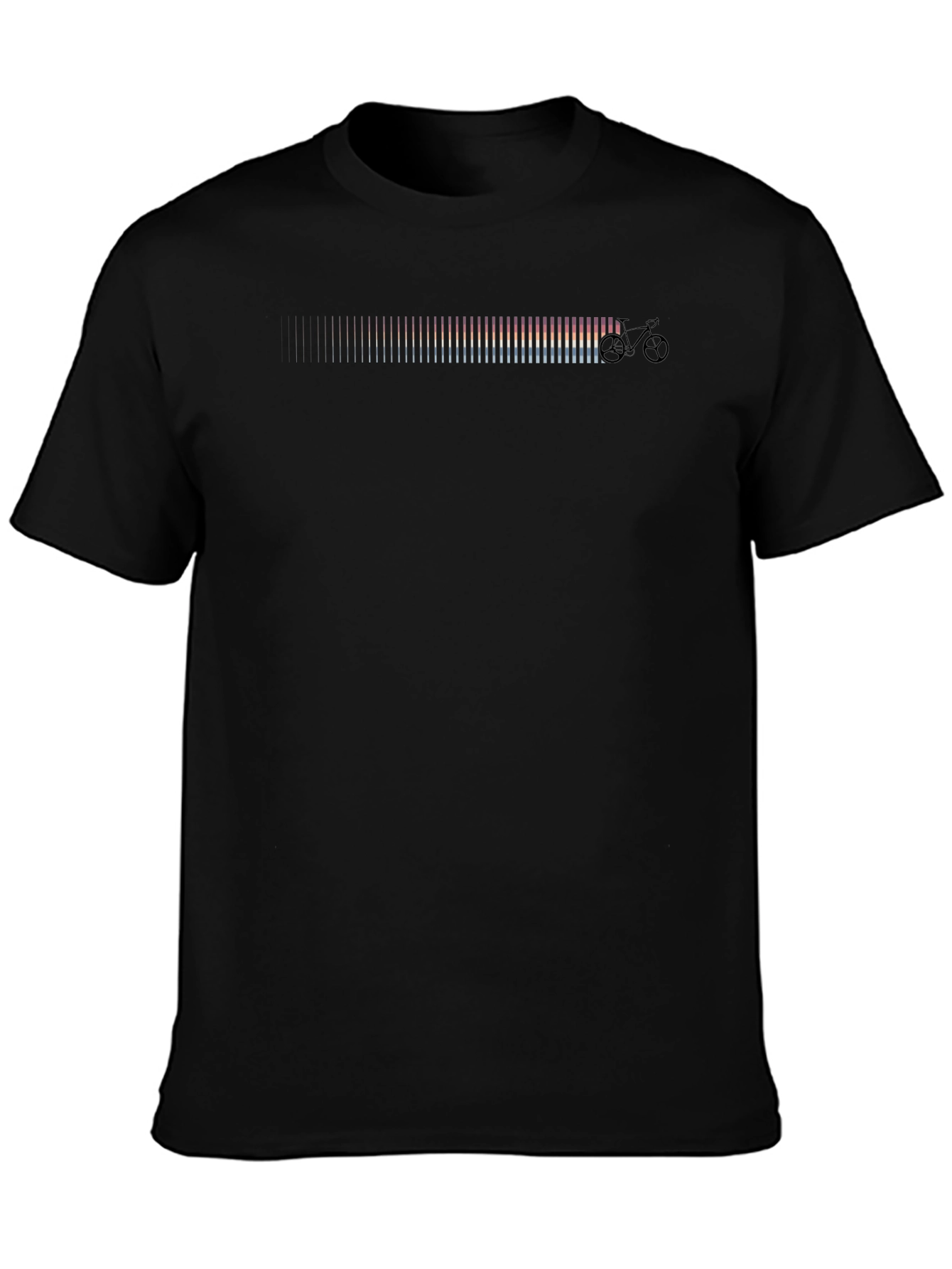 Ride the Spectrum: Black Bike Graphic Tee