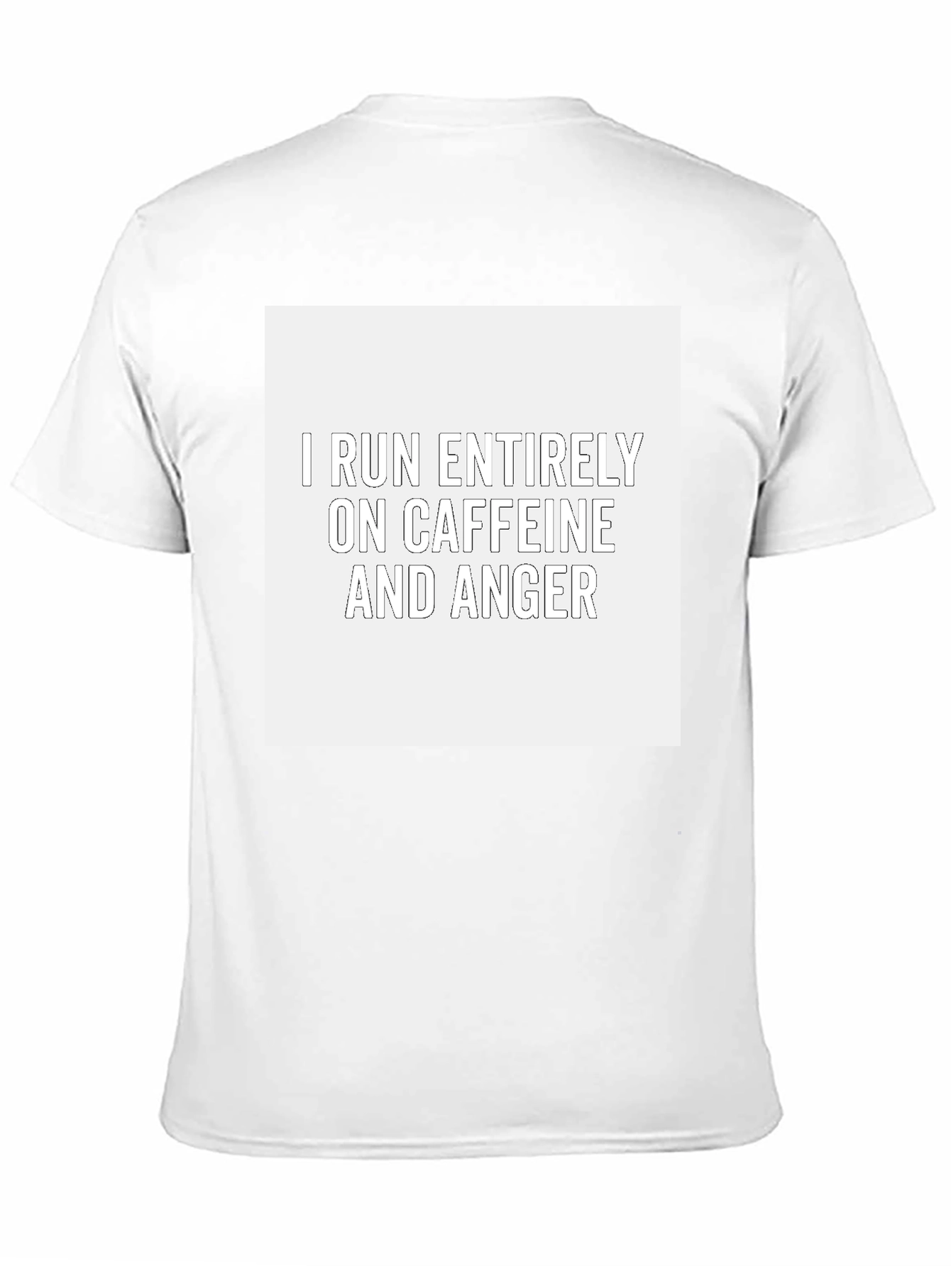 Caffeine and Anger T-Shirt - Black Crew Neck Tee
