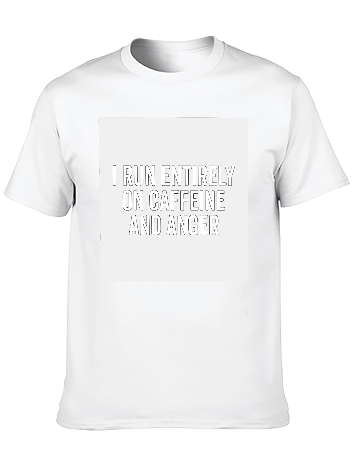 Caffeine and Anger T-Shirt - Black Crew Neck Tee