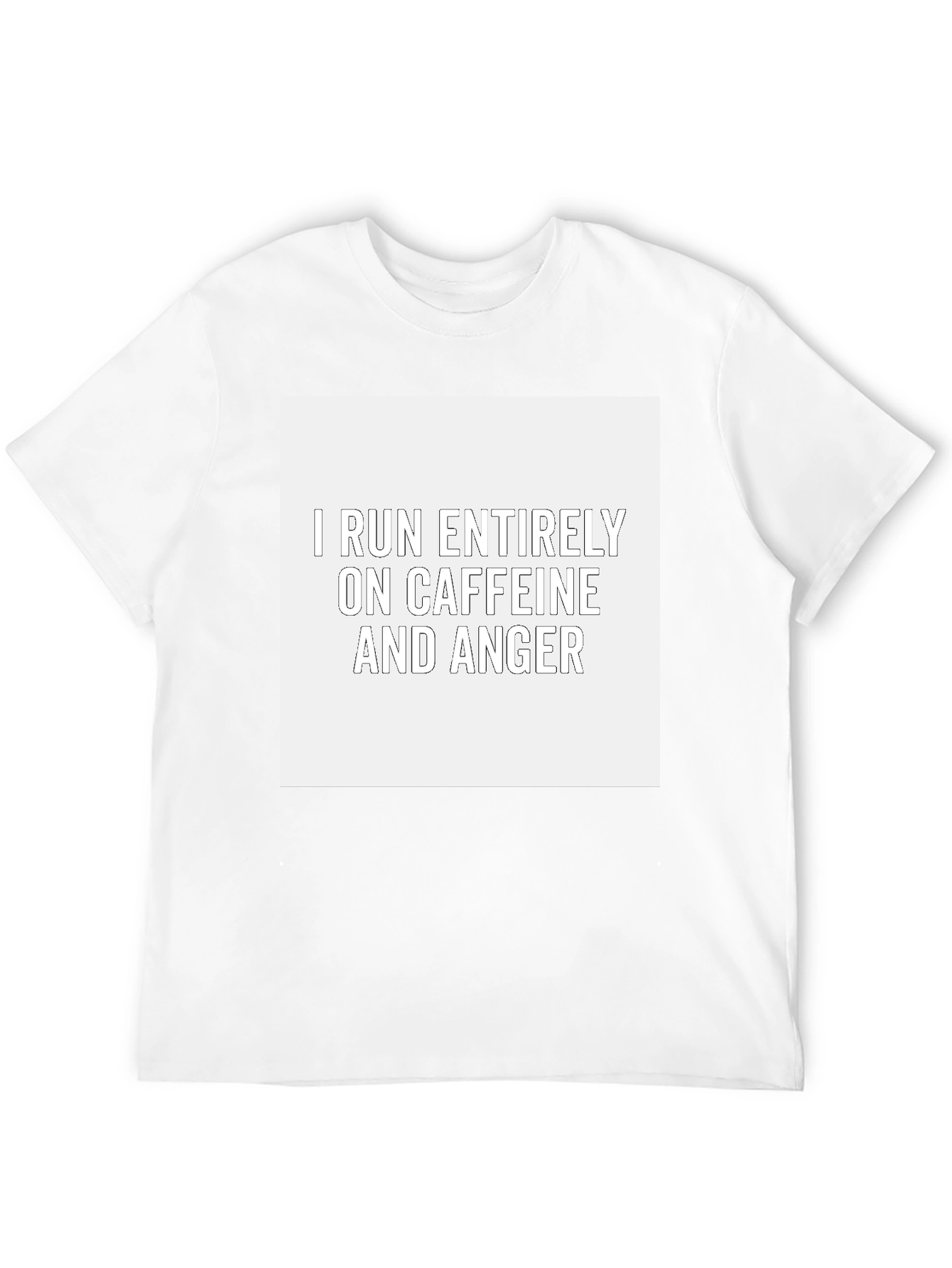 Caffeine and Anger T-Shirt - Black Crew Neck Tee