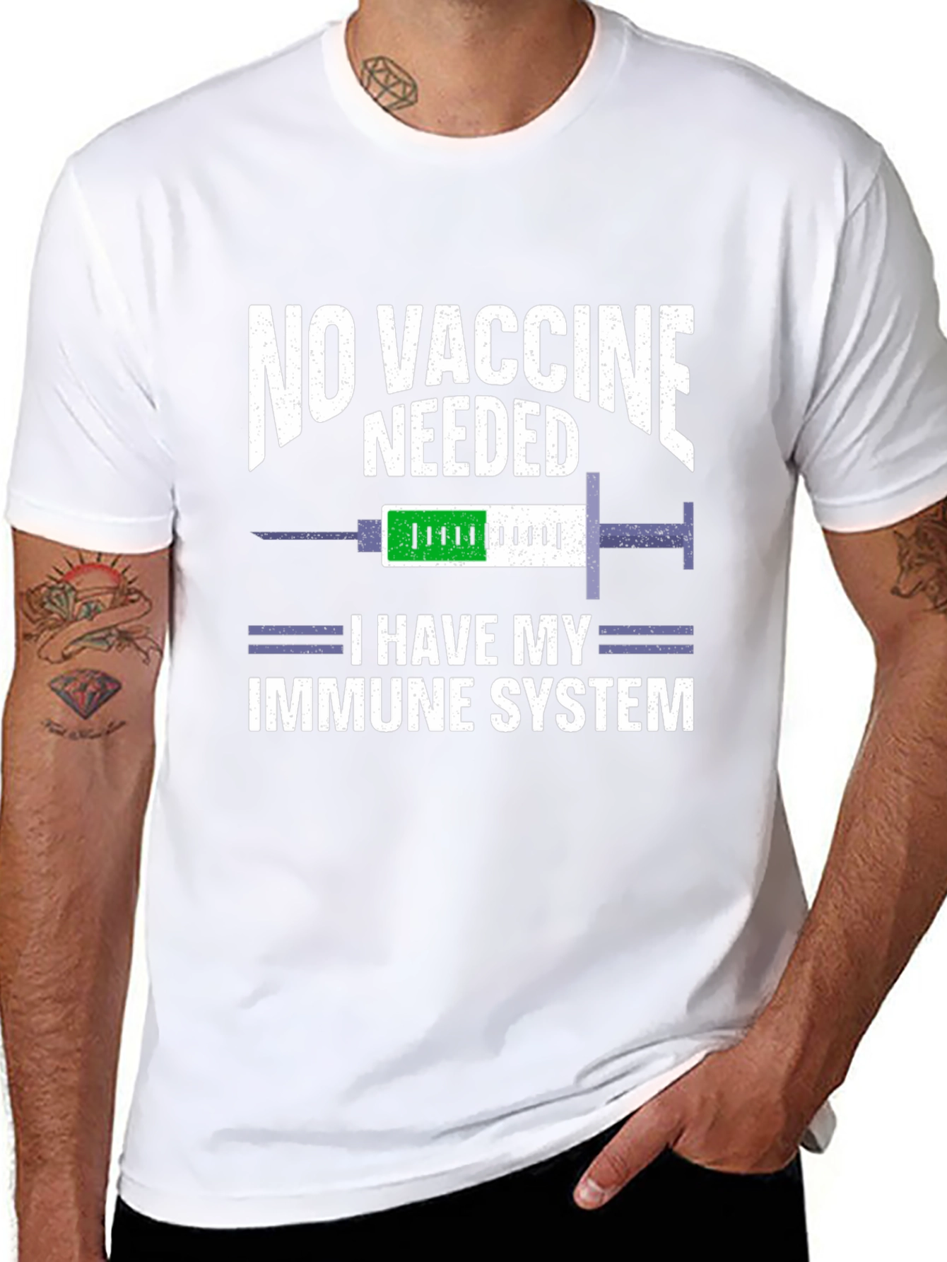 No Vaccine Needed Immune System T-Shirt