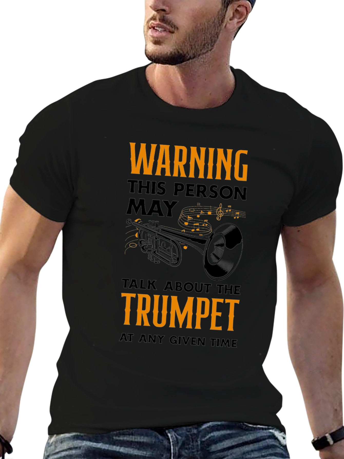 Warning Trumpet Player T-Shirt