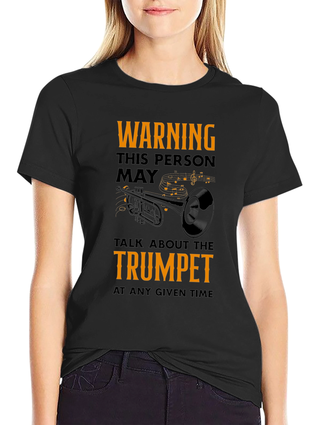 Warning Trumpet Player T-Shirt