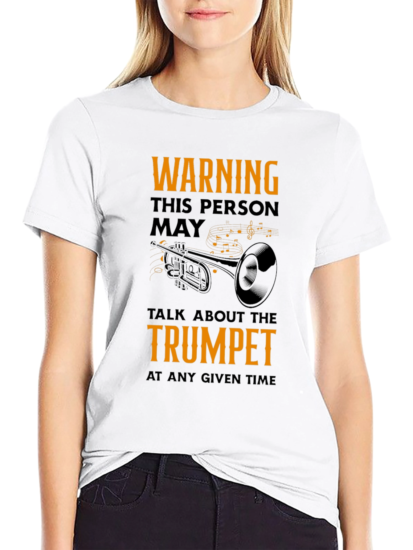 Warning Trumpet Player T-Shirt