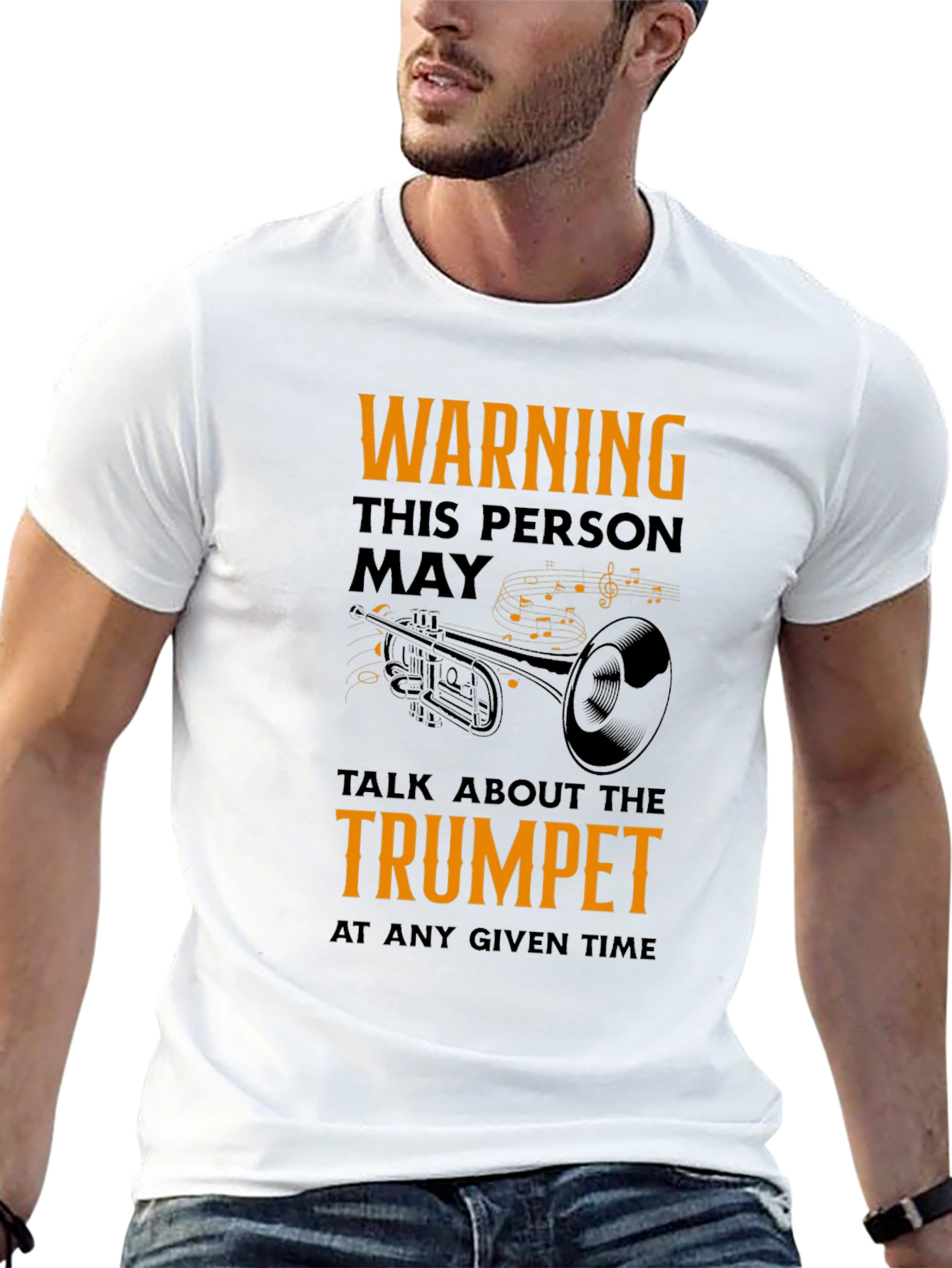 Warning Trumpet Player T-Shirt