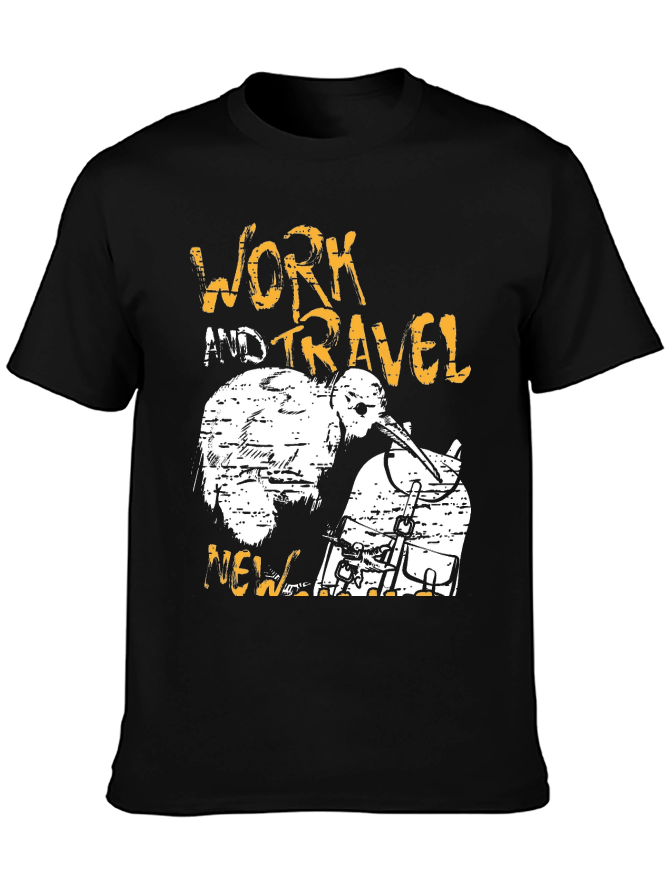 Work and Travel New Zealand Kiwi Graphic Tee