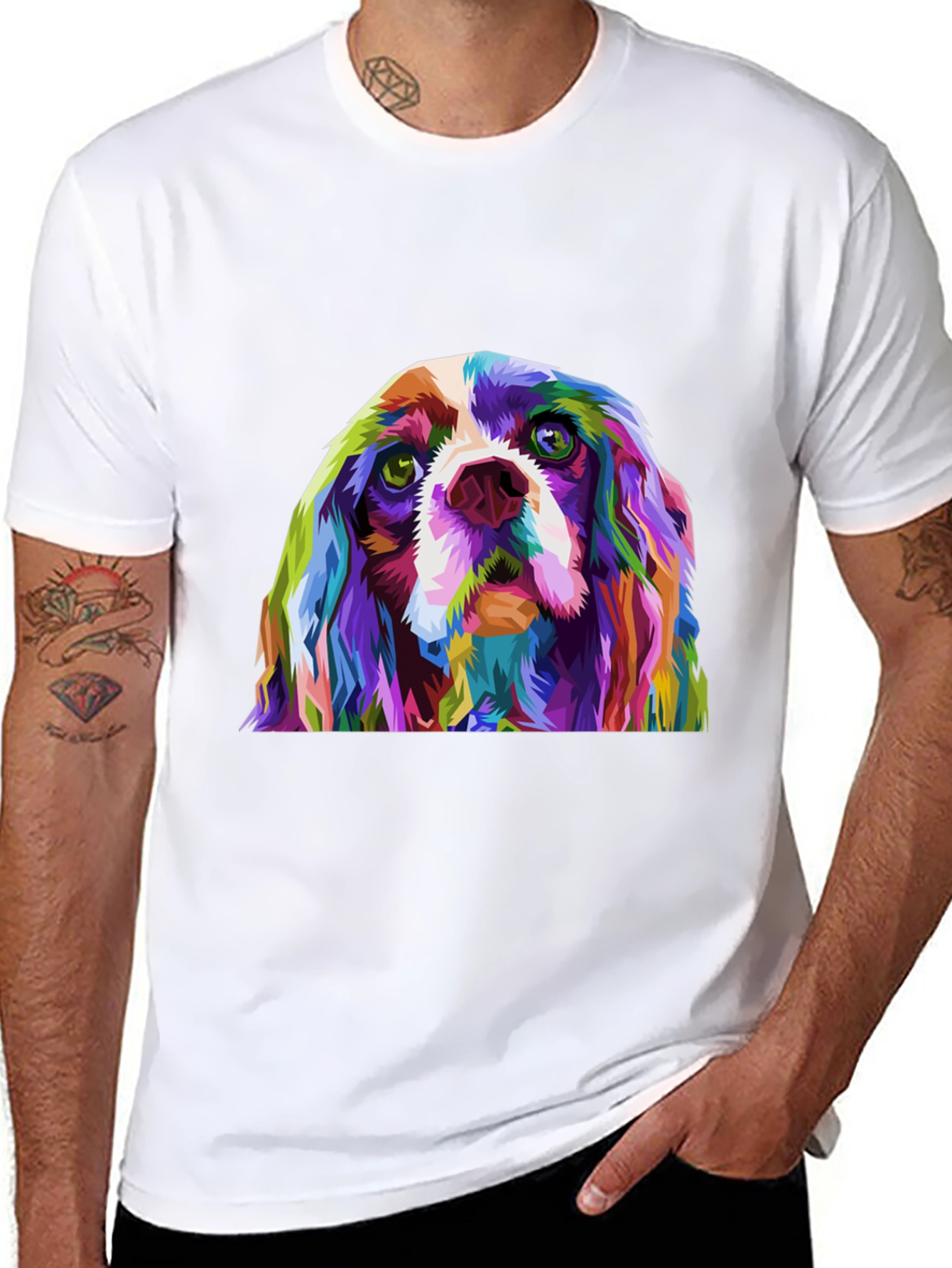 Colorful Dog Graphic Tee