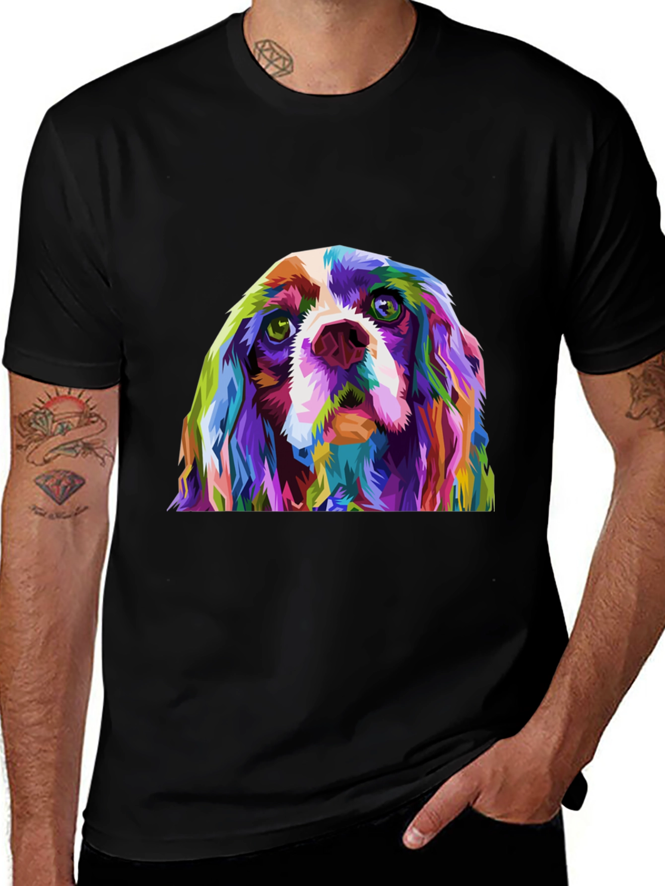 Colorful Dog Graphic Tee