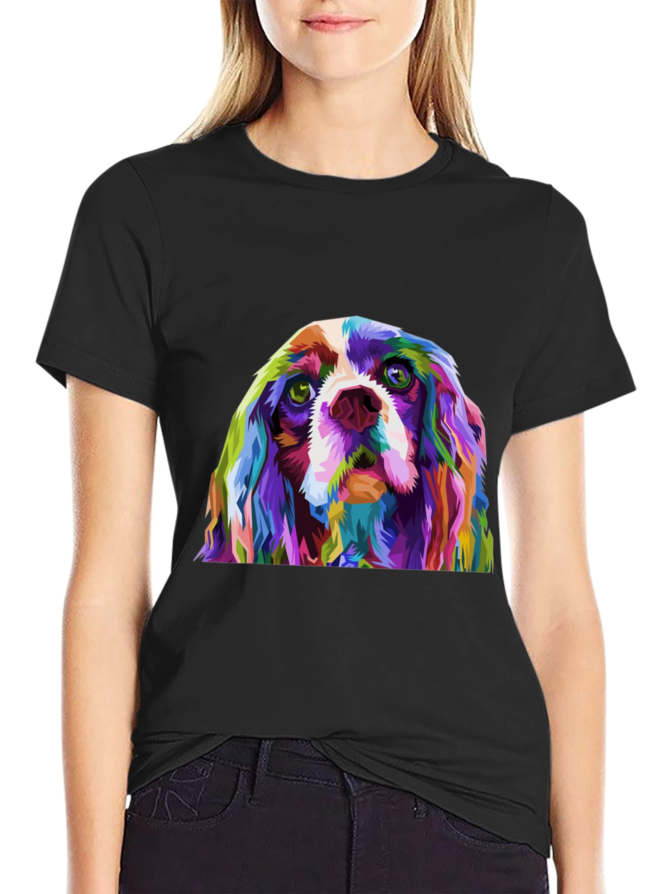Colorful Dog Graphic Tee