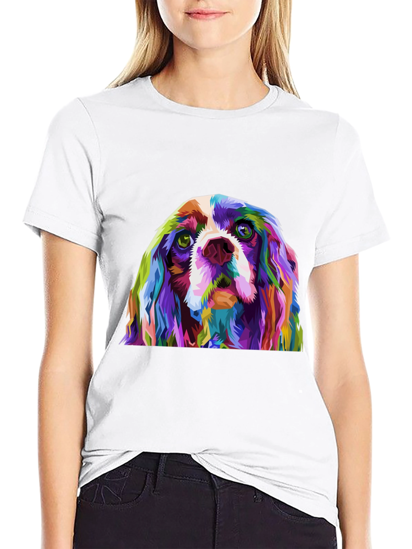Colorful Dog Graphic Tee