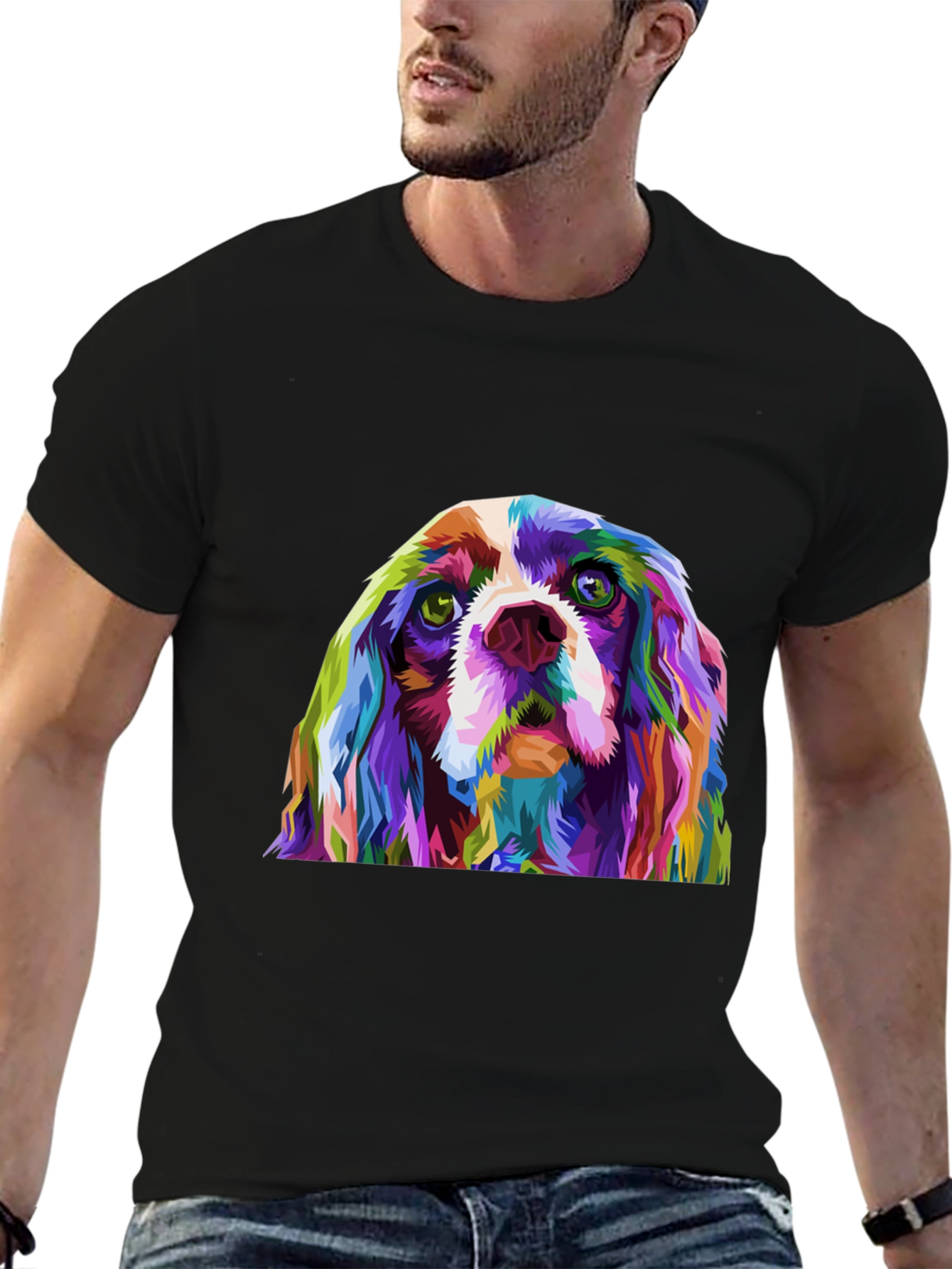 Colorful Dog Graphic Tee