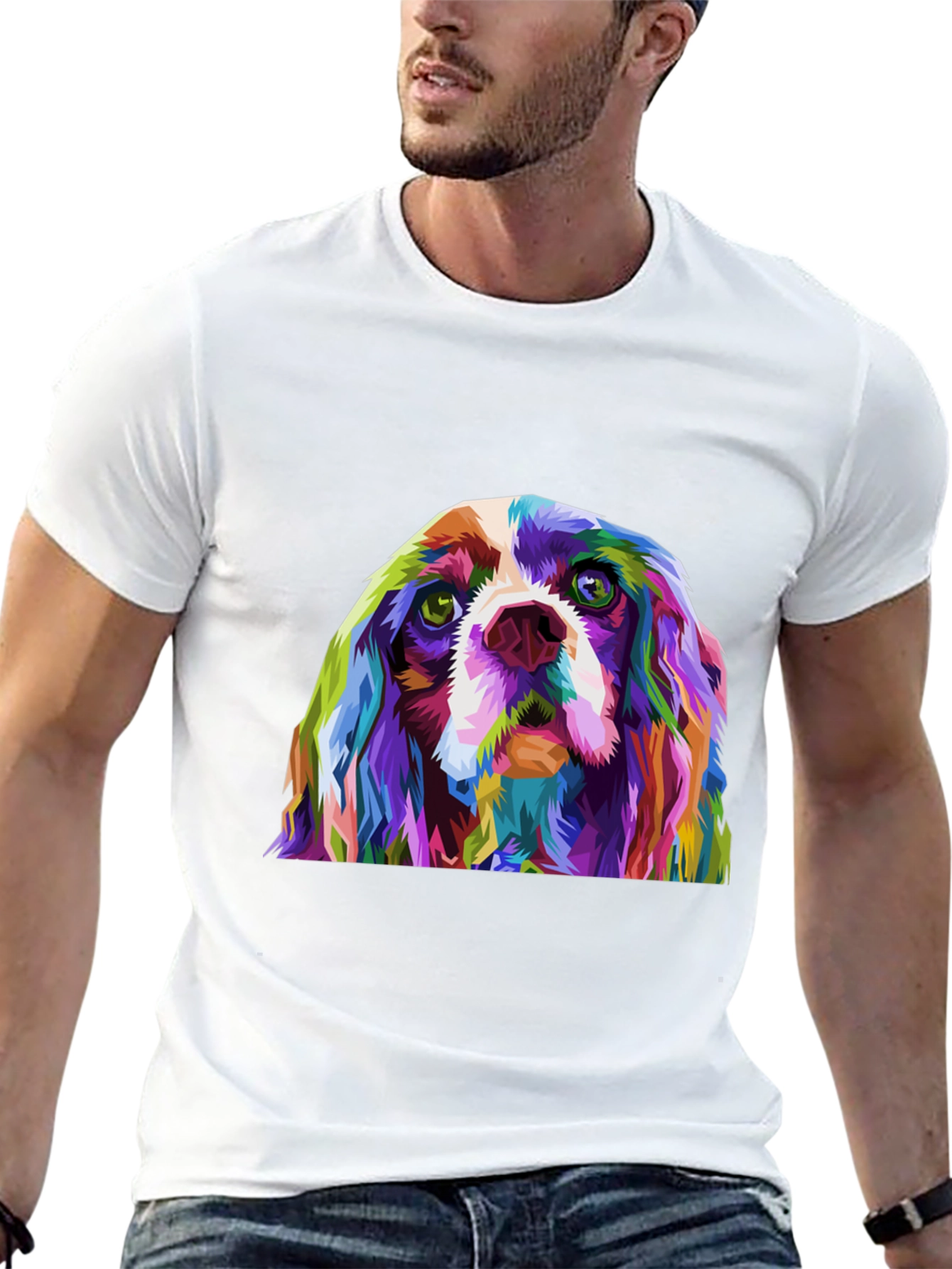 Colorful Dog Graphic Tee