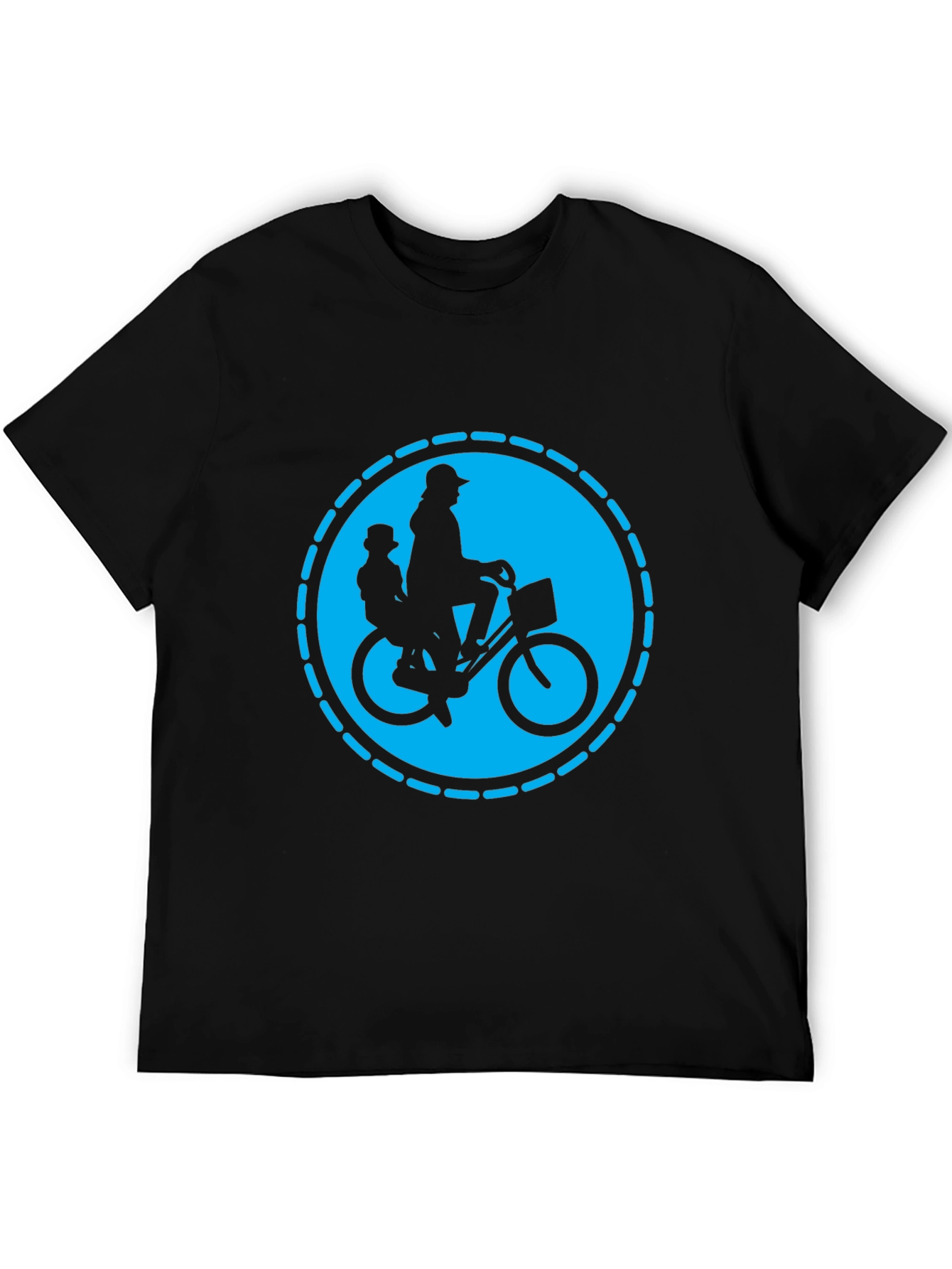 Dad and Kid Bike Ride T-Shirt - Black
