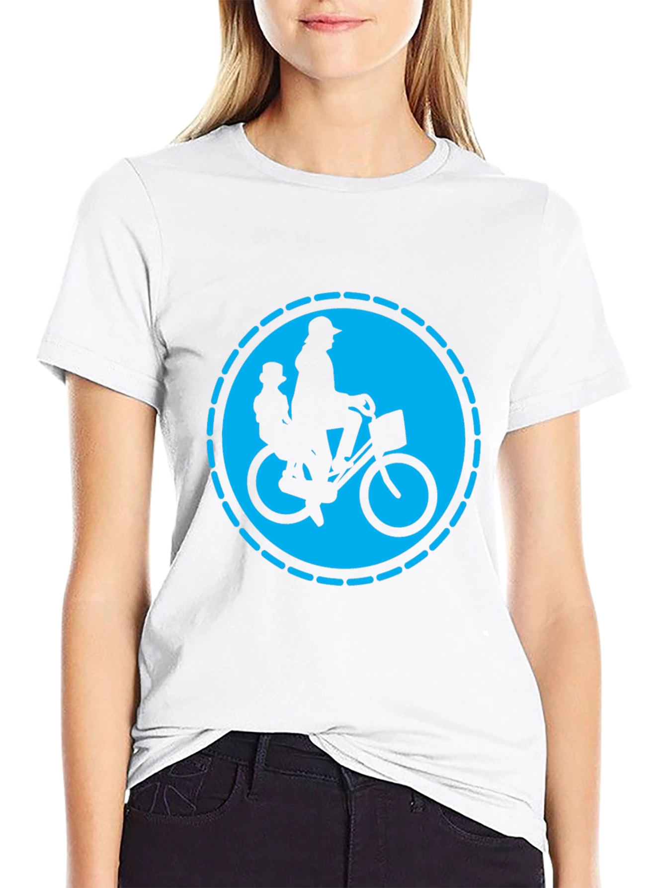 Dad and Kid Bike Ride T-Shirt - Black