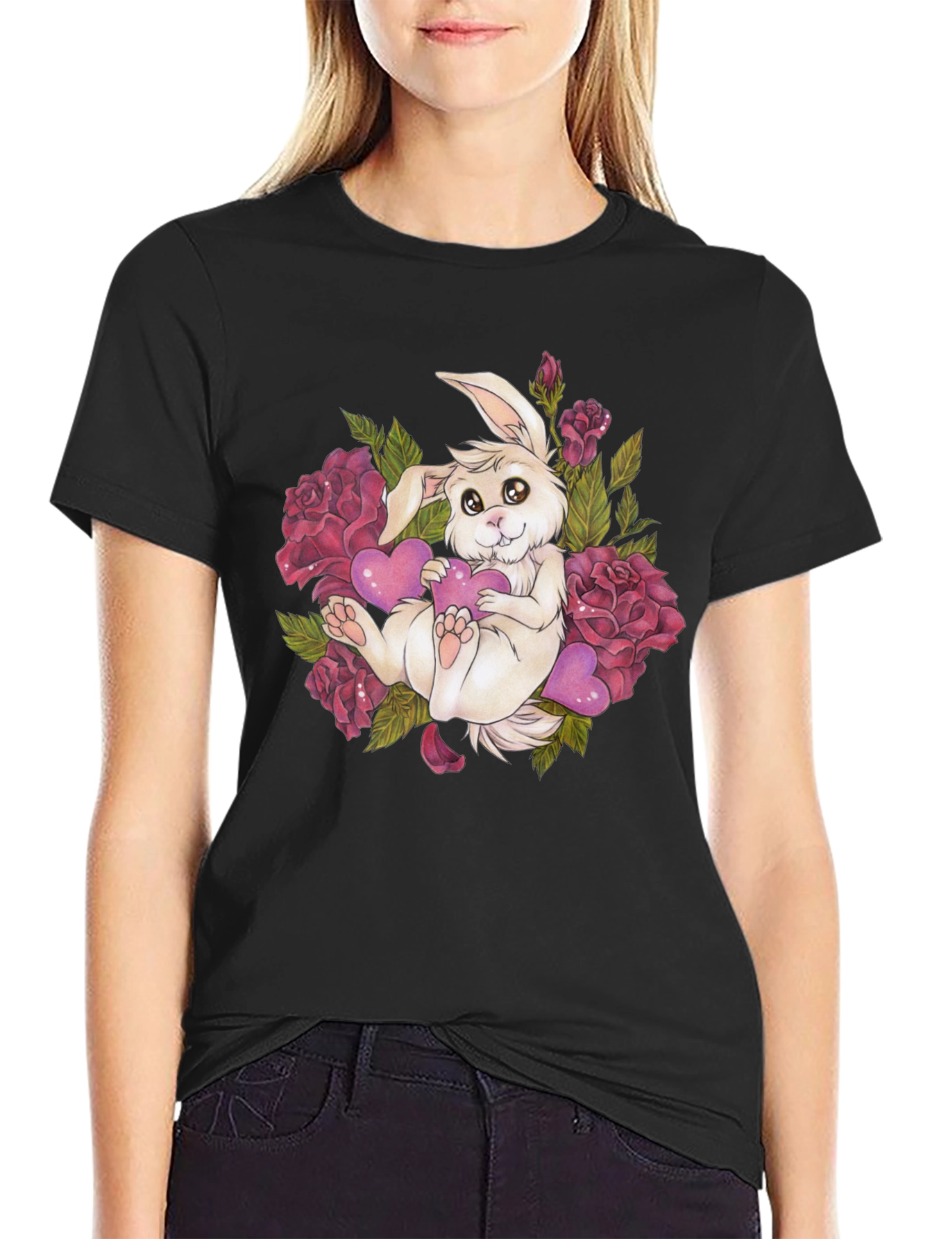 Bunny and Roses Graphic Tee