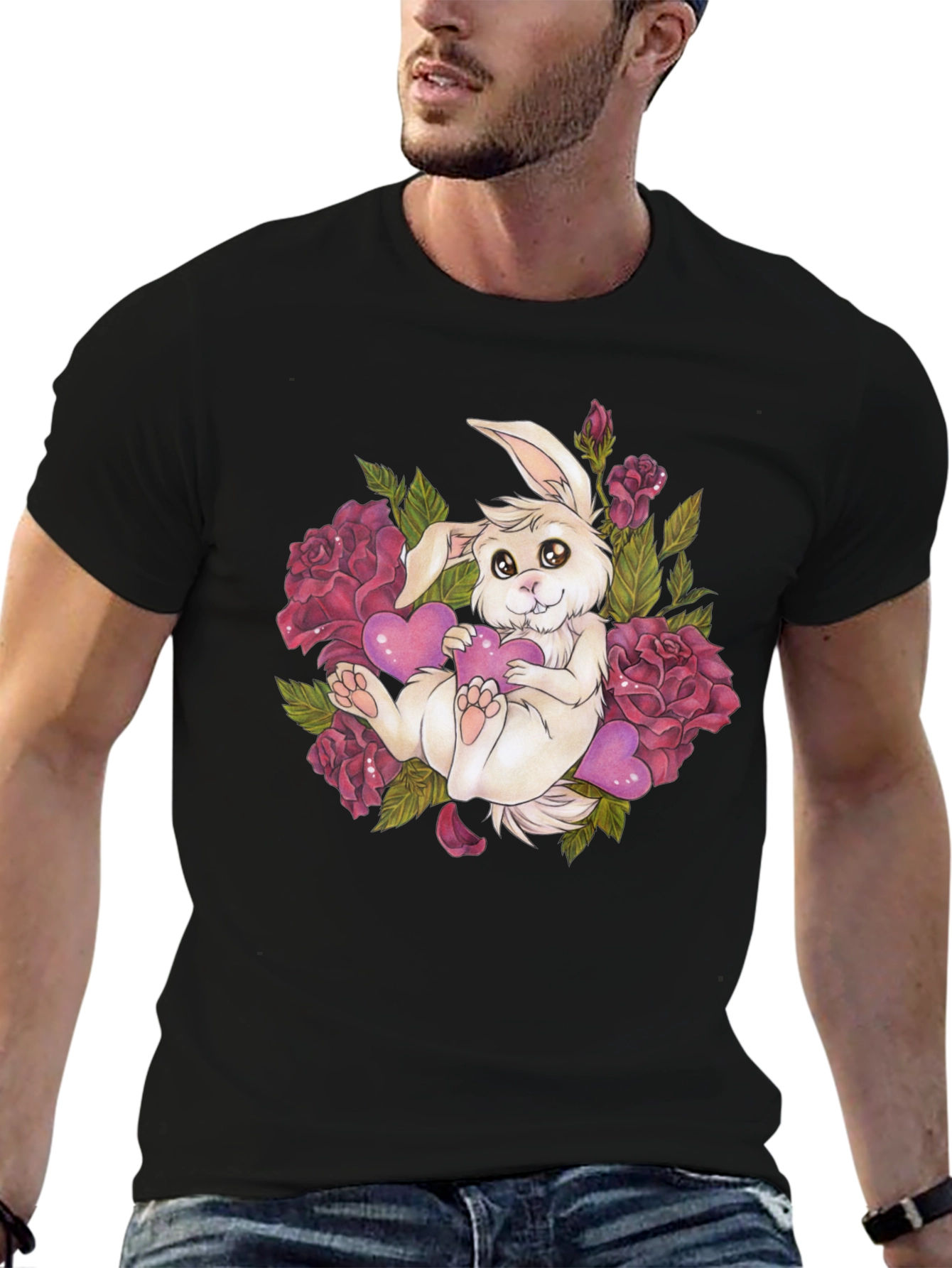 Bunny and Roses Graphic Tee