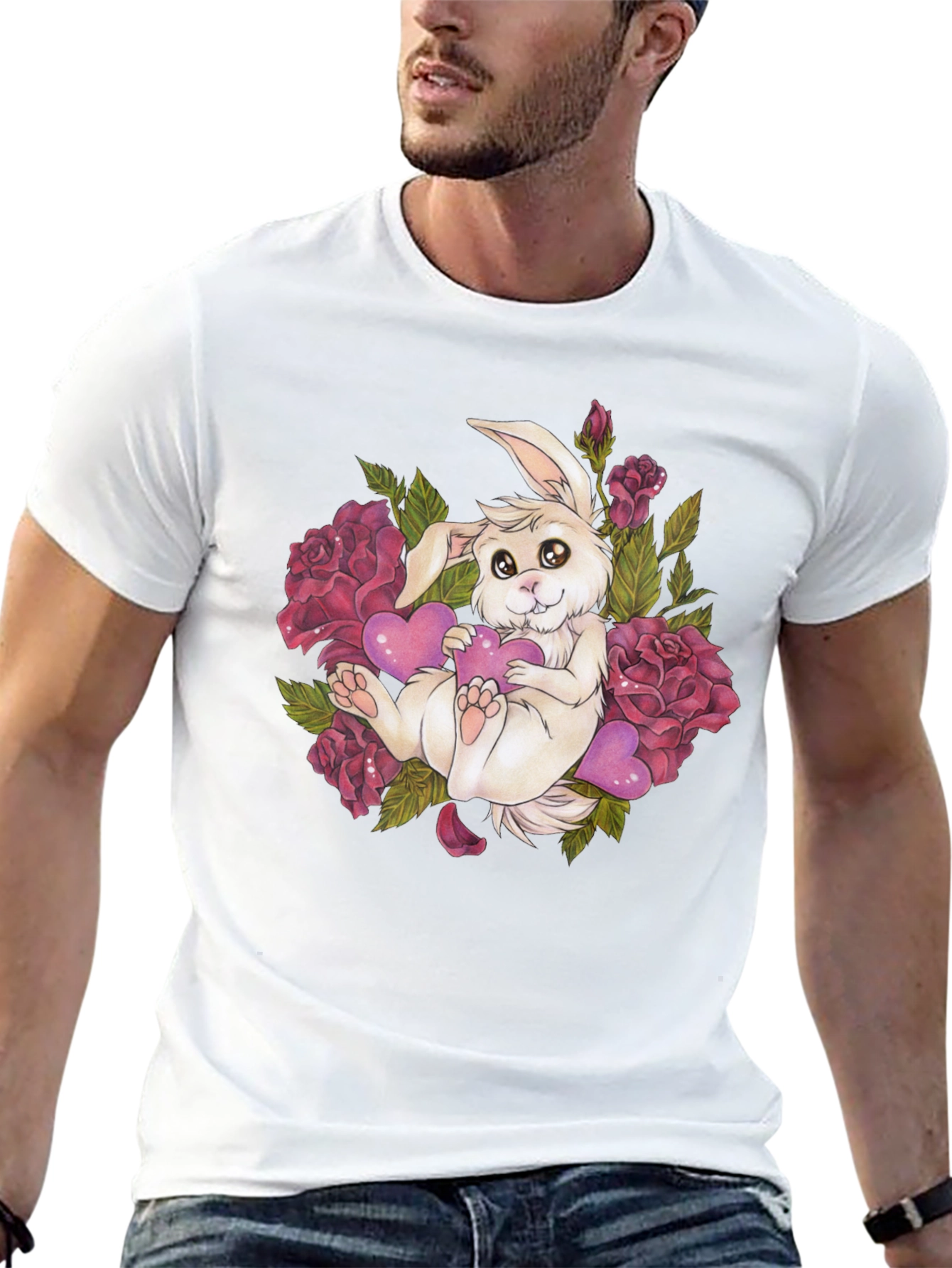 Bunny and Roses Graphic Tee