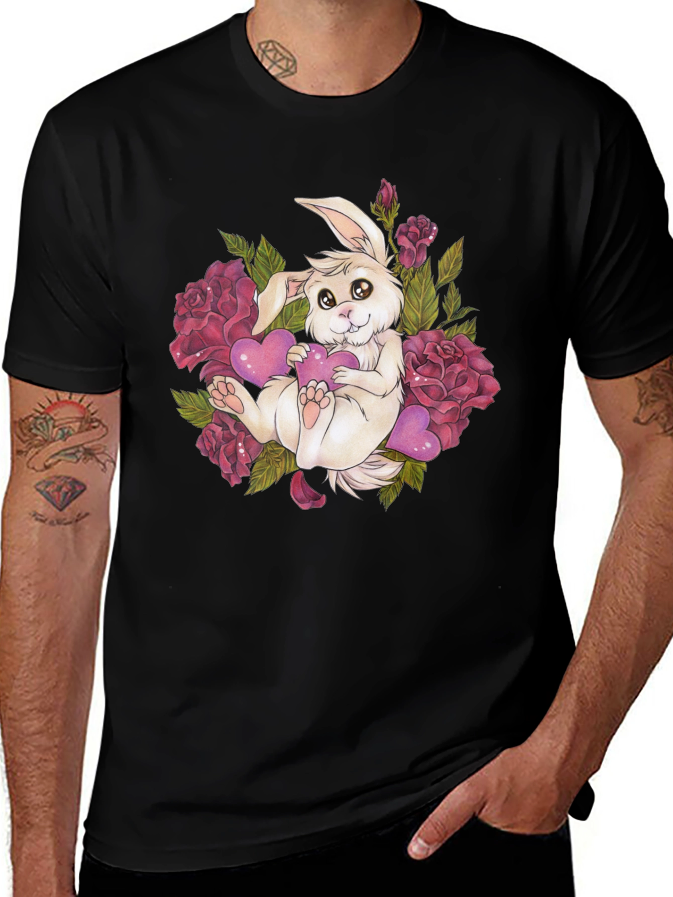 Bunny and Roses Graphic Tee