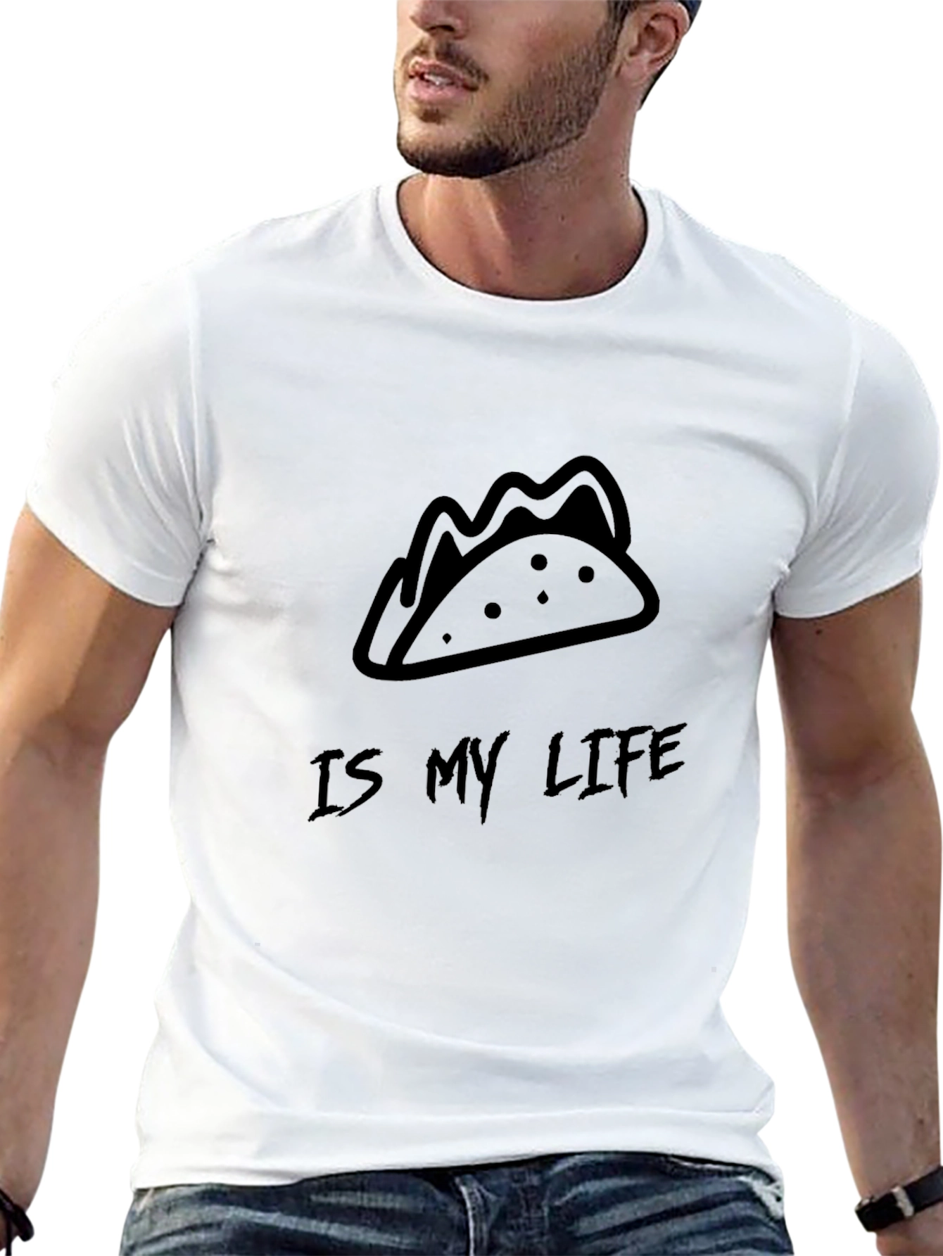 Taco Life Black Graphic Tee - Soft Cotton Blend