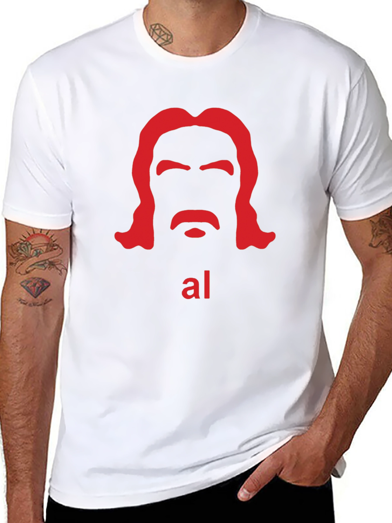 Weird Al Yankovic Silhouette T-Shirt - Black Cotton