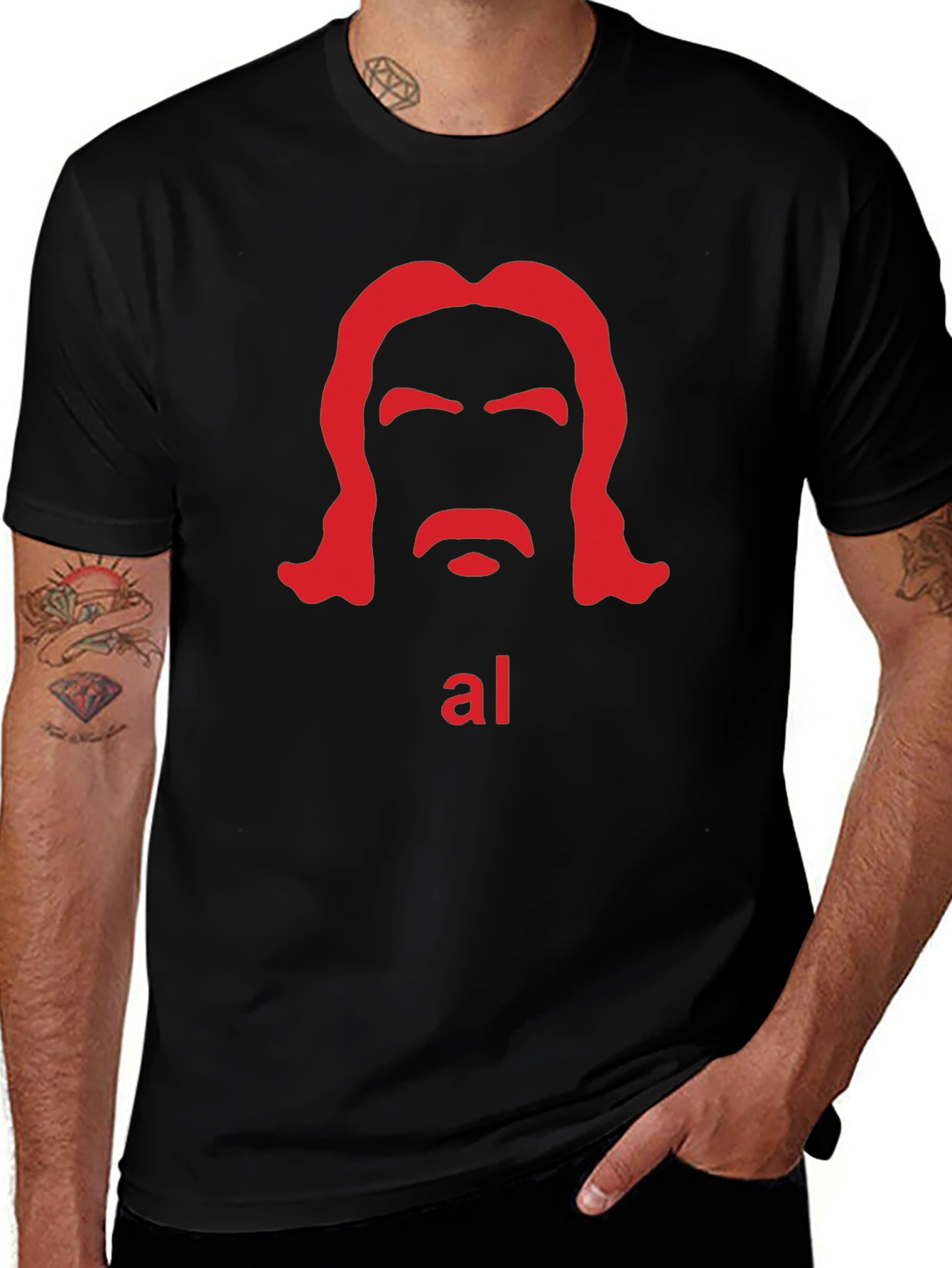 Weird Al Yankovic Silhouette T-Shirt - Black Cotton