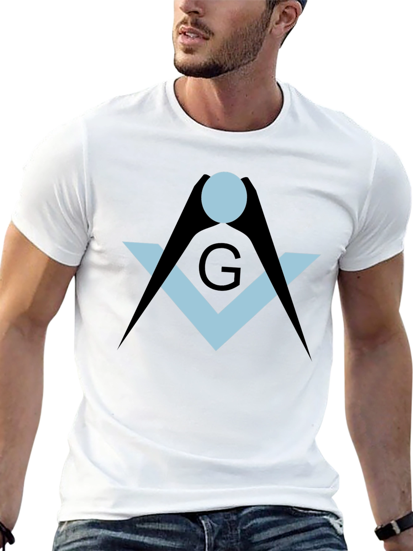 Masonic Symbol Black T-Shirt