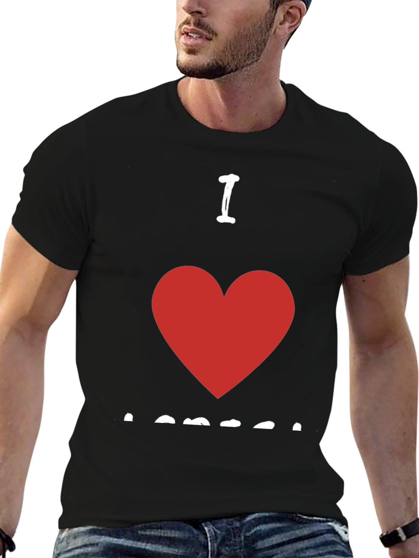 I Heart Someone Black T-Shirt