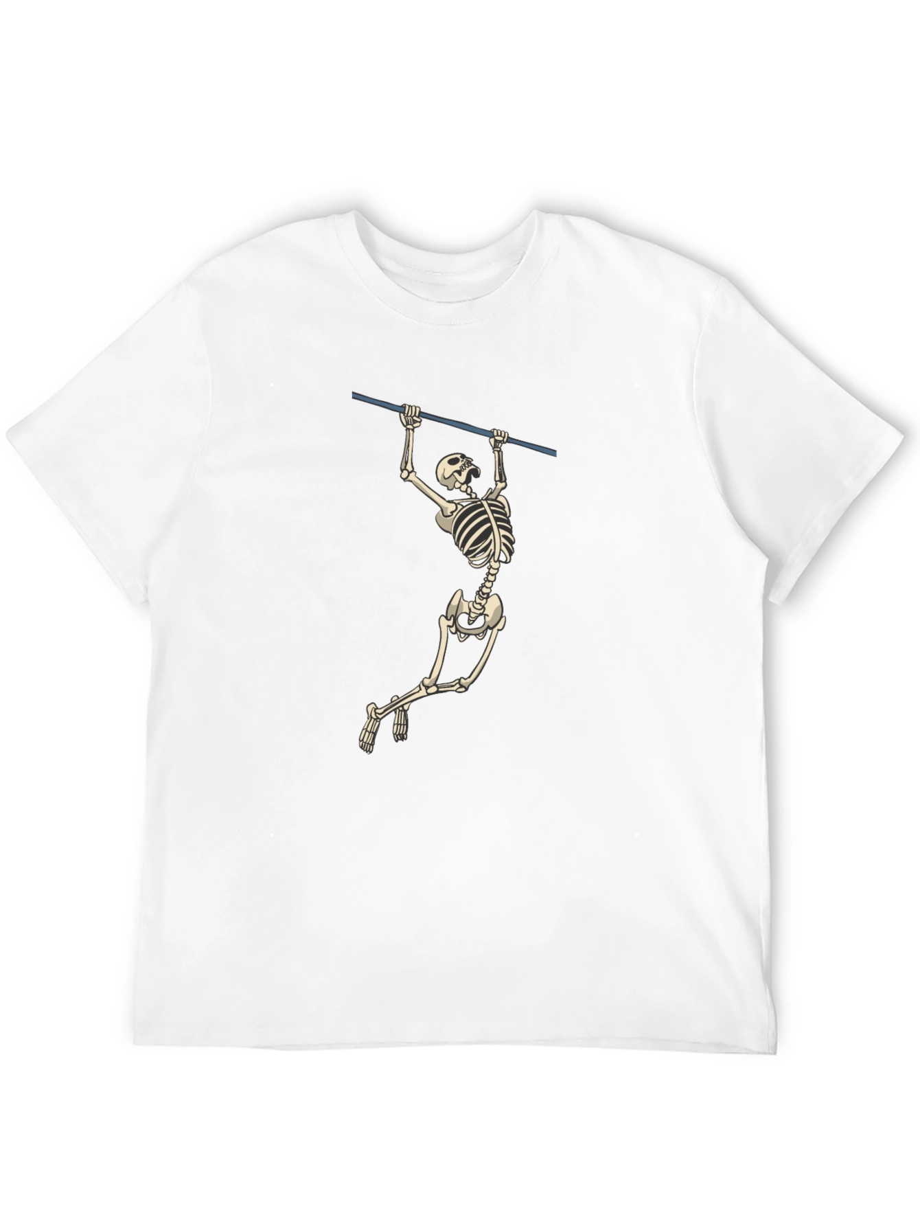 Skeleton Pull-Up Graphic Tee - Black