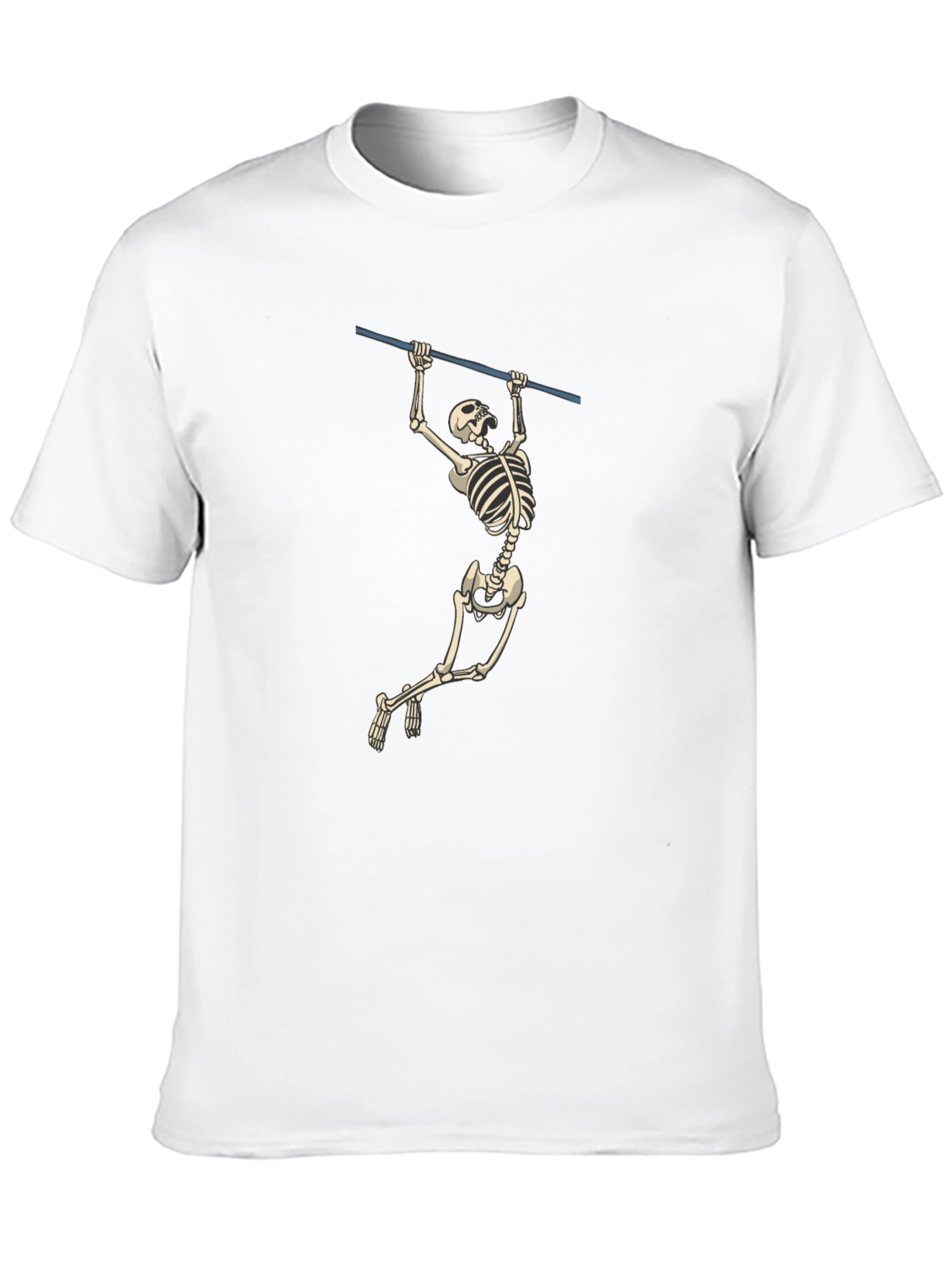 Skeleton Pull-Up Graphic Tee - Black