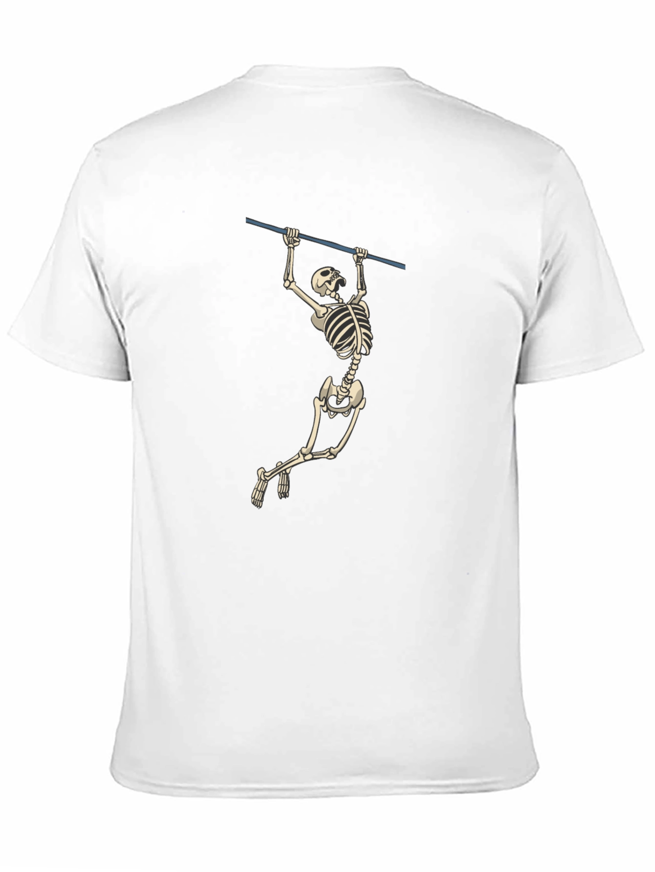 Skeleton Pull-Up Graphic Tee - Black
