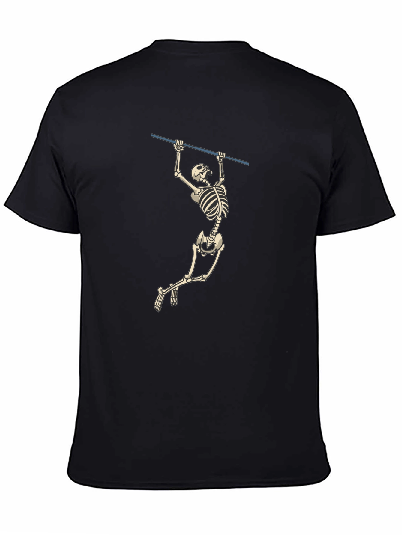Skeleton Pull-Up Graphic Tee - Black