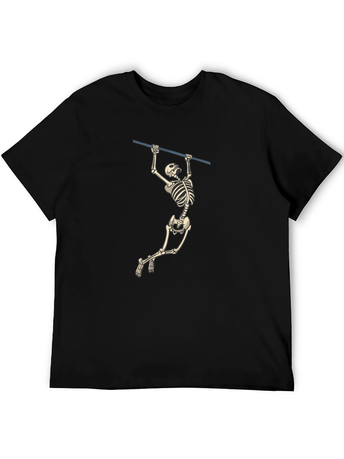 Skeleton Pull-Up Graphic Tee - Black