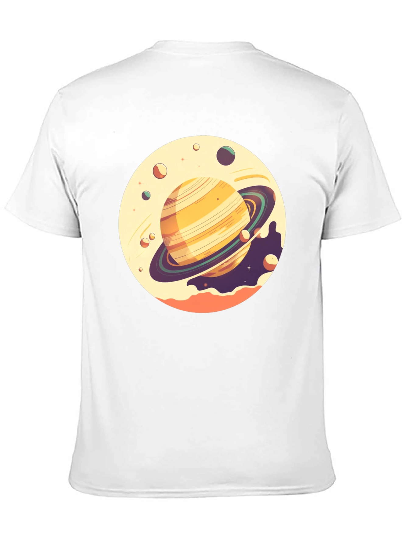 Saturn Graphic Tee - Black Cotton T-Shirt
