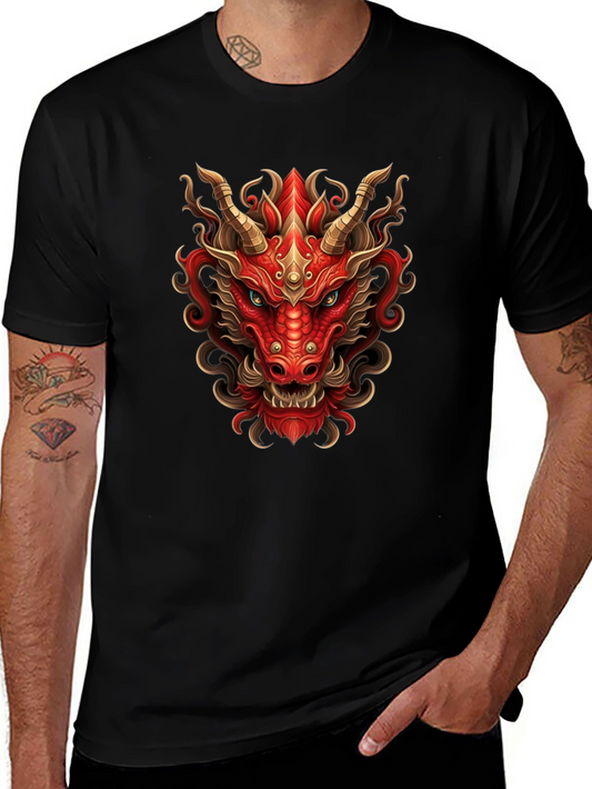 Fiery Dragon Graphic Tee - Bold Style
