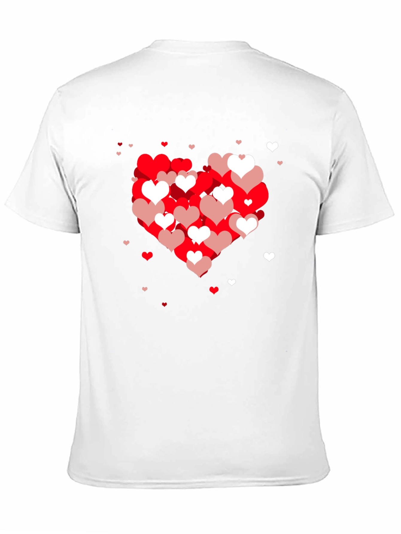Heart Pattern Black T-Shirt
