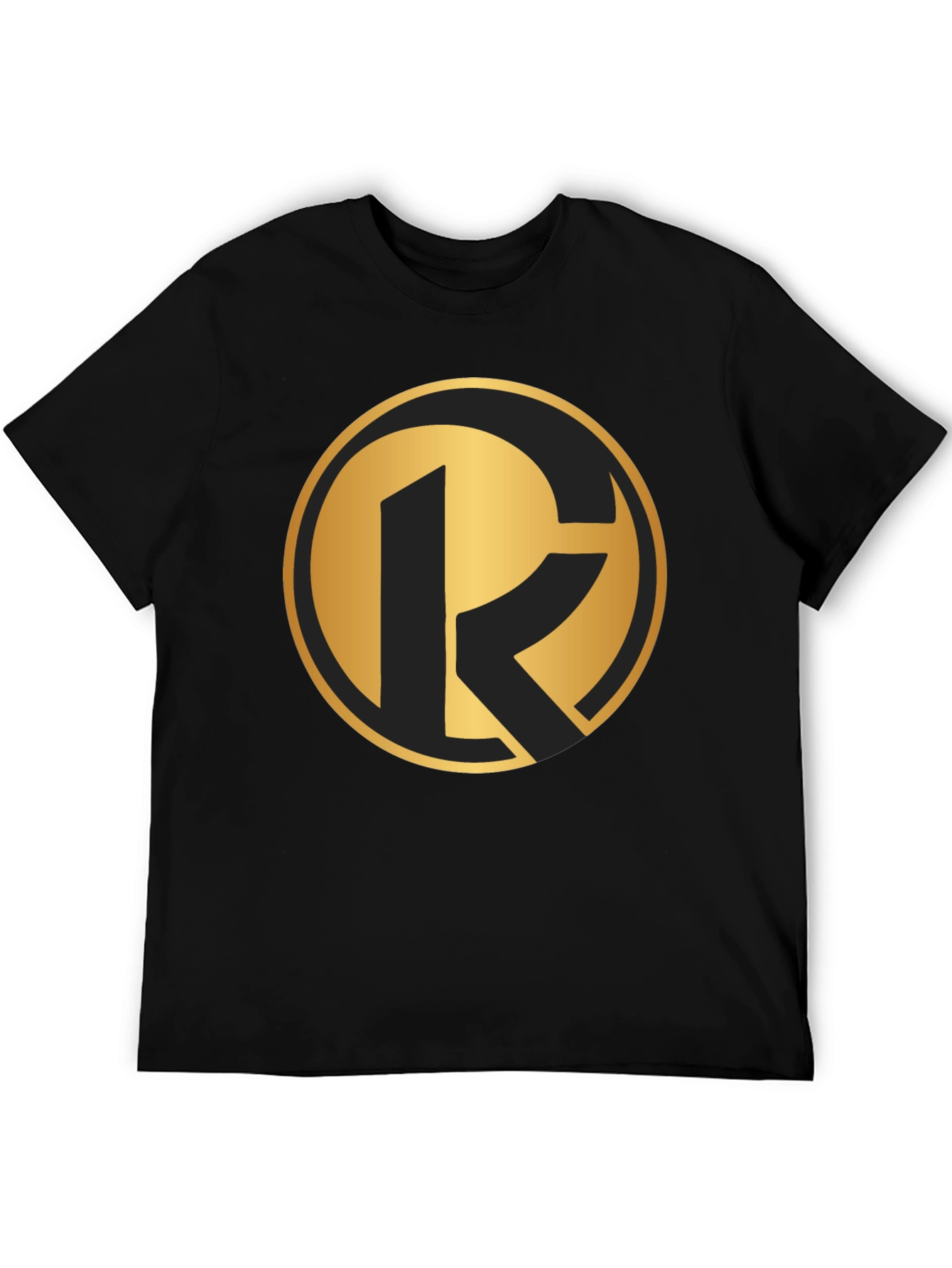 Bold Gold Logo Black T-Shirt