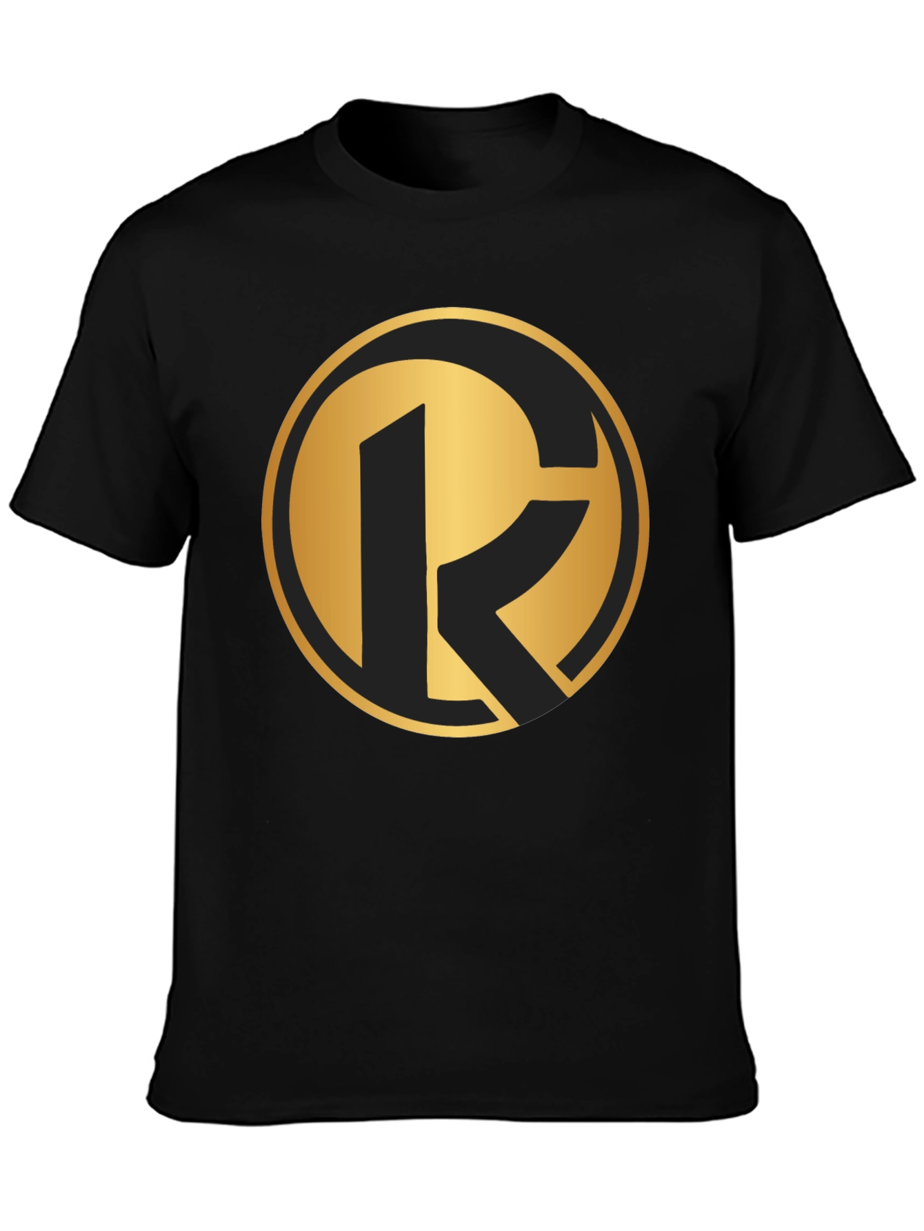 Bold Gold Logo Black T-Shirt