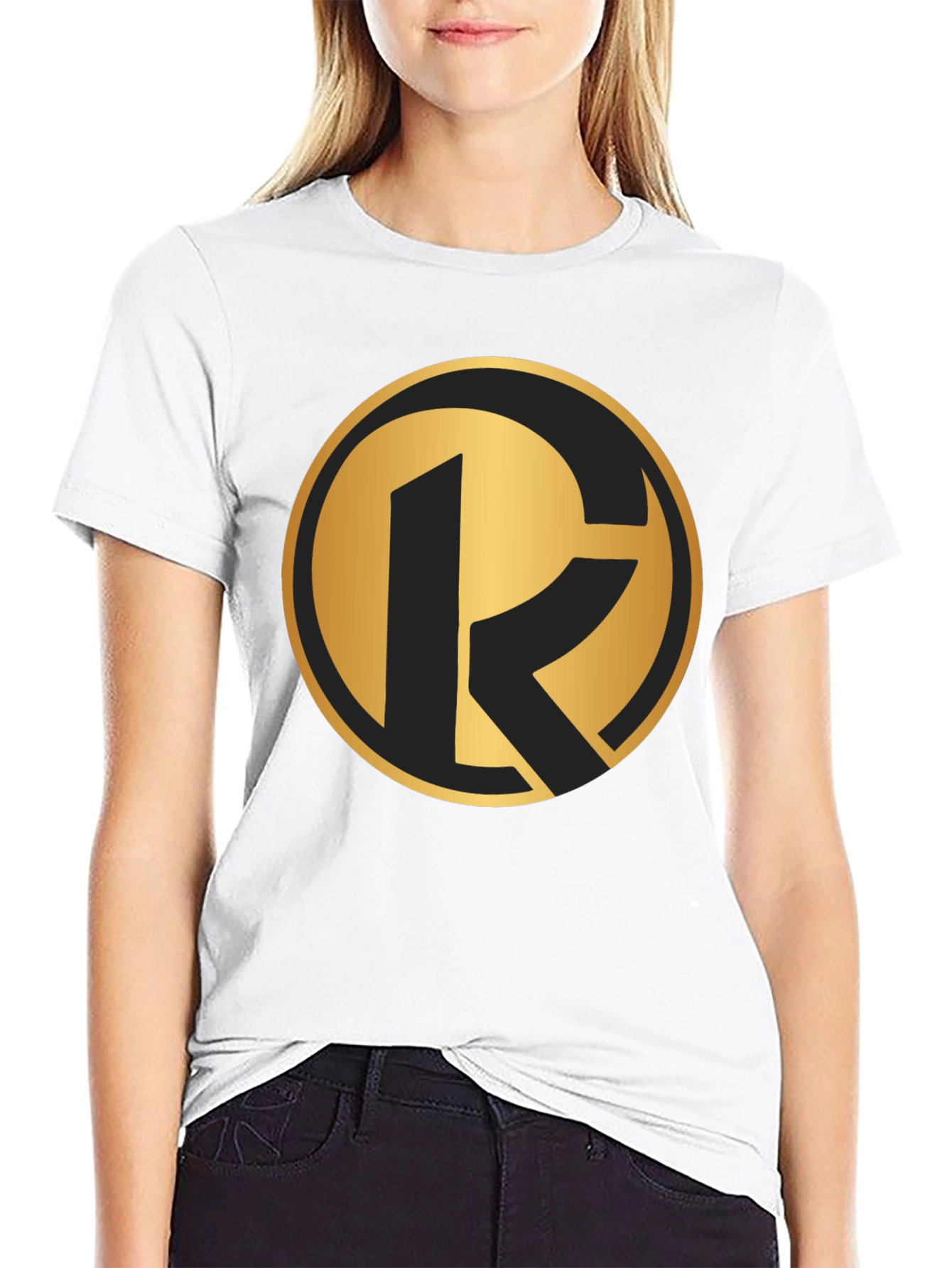 Bold Gold Logo Black T-Shirt