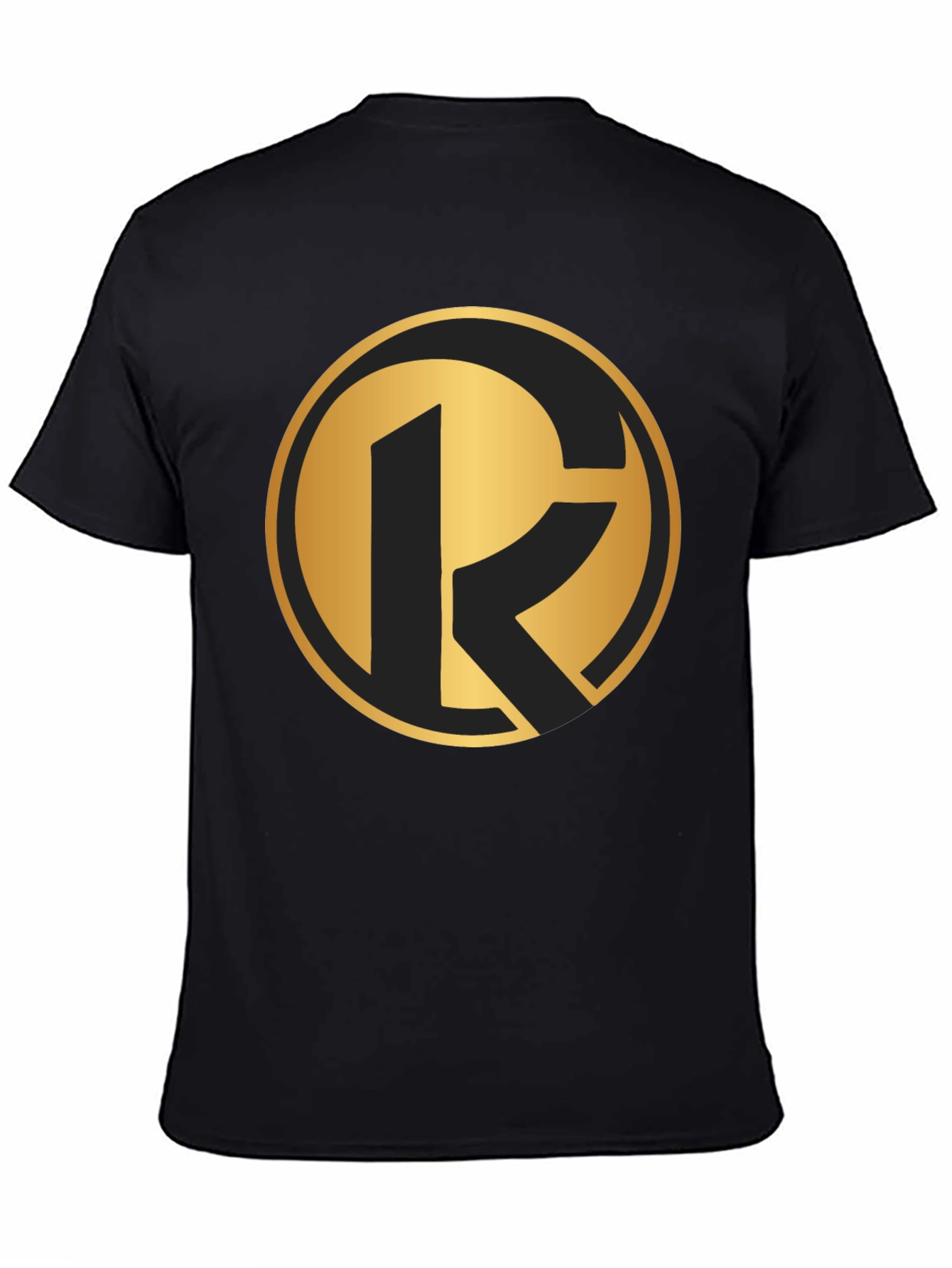Bold Gold Logo Black T-Shirt