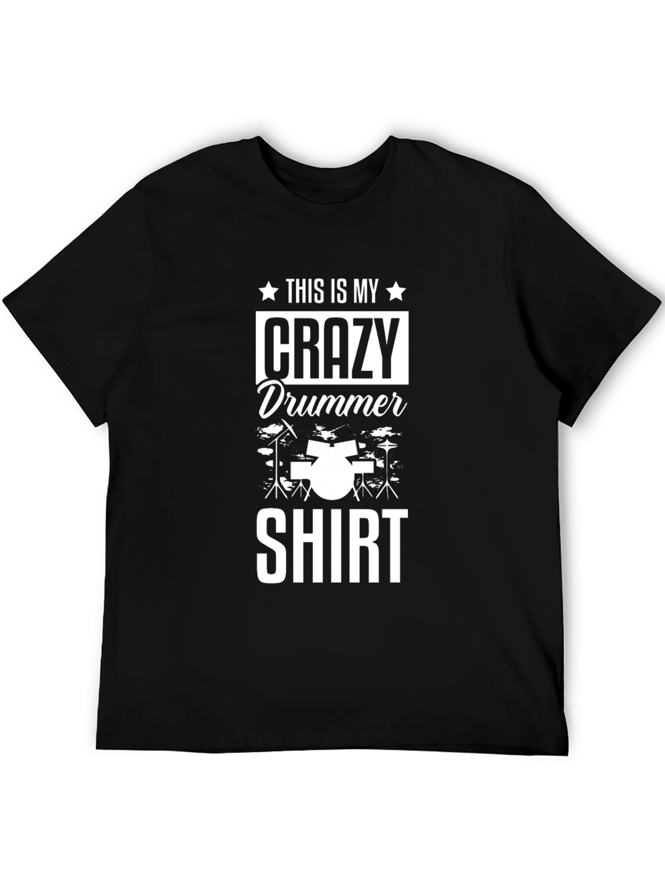 Crazy Drummer T-Shirt Funny Music Tee
