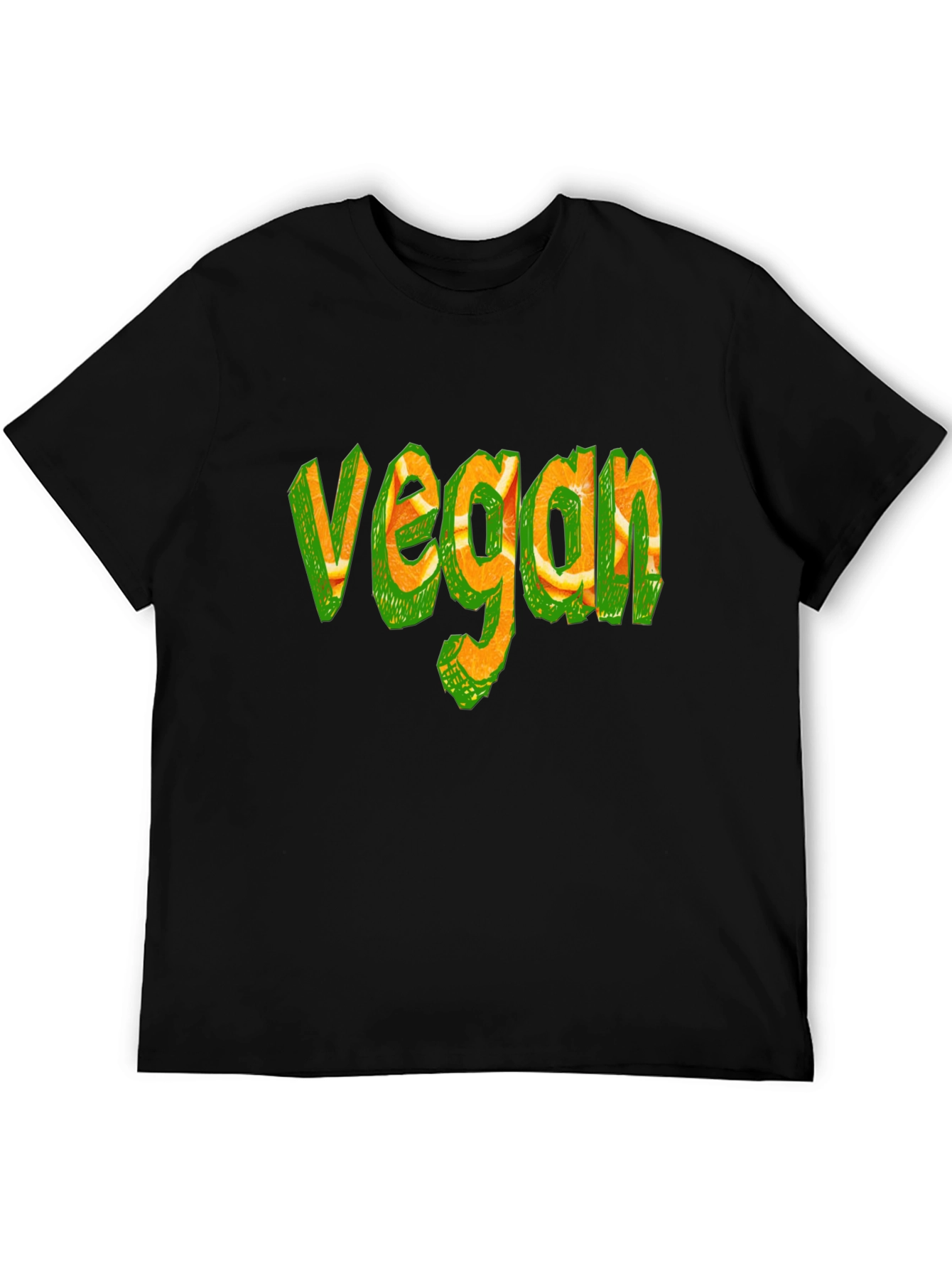 Vegan Graphic Tee - Orange Slice Design