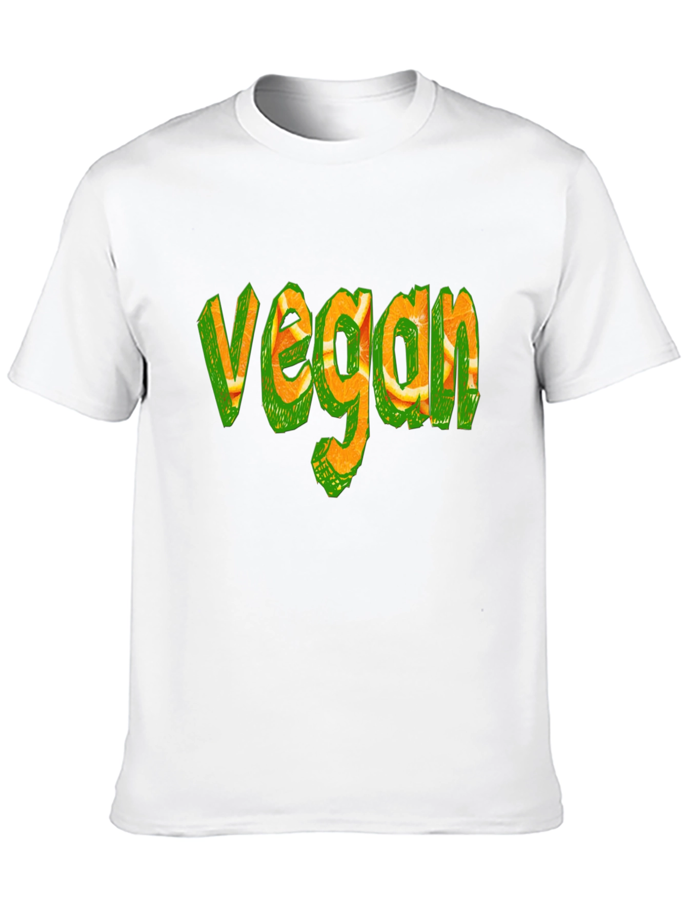Vegan Graphic Tee - Orange Slice Design
