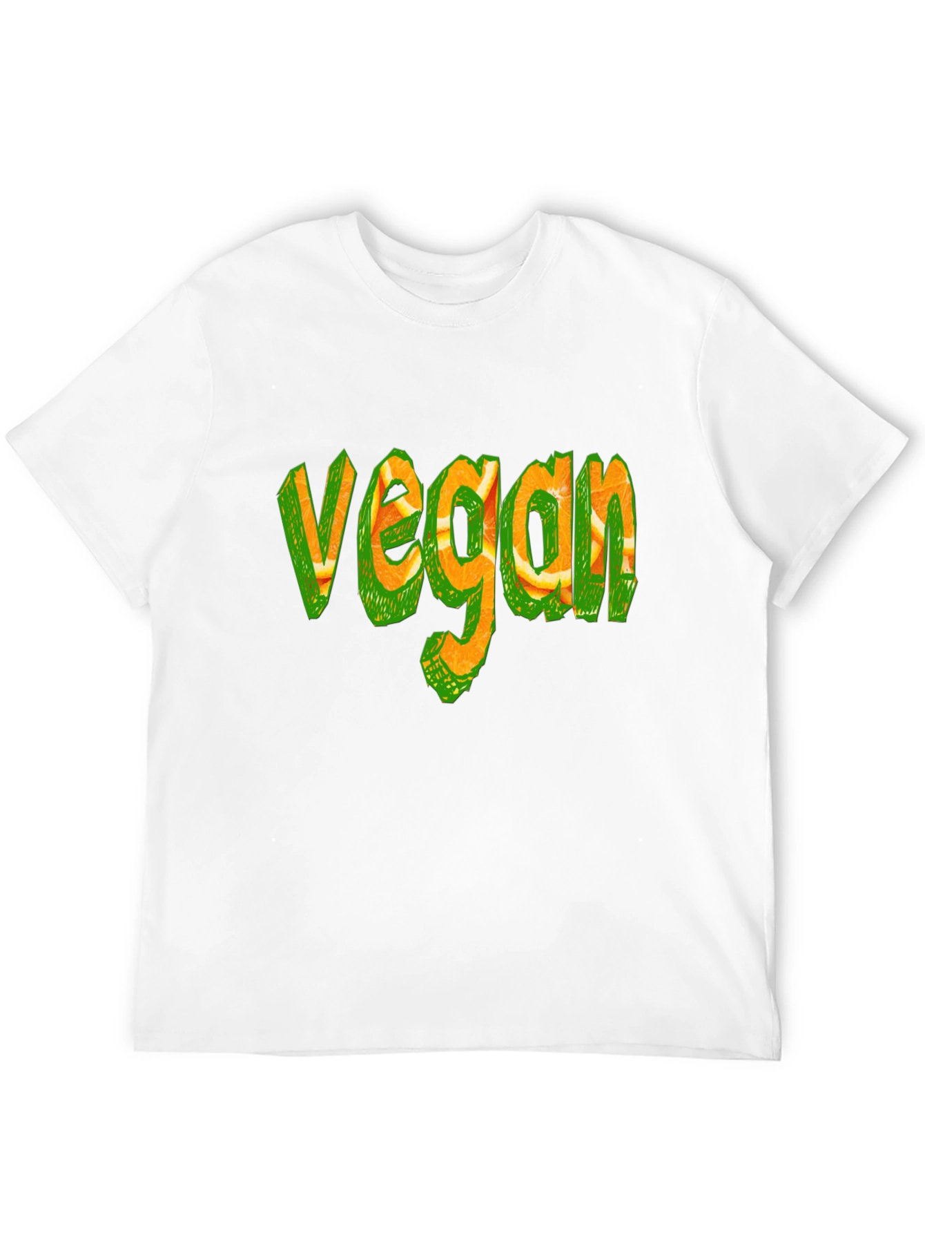 Vegan Graphic Tee - Orange Slice Design