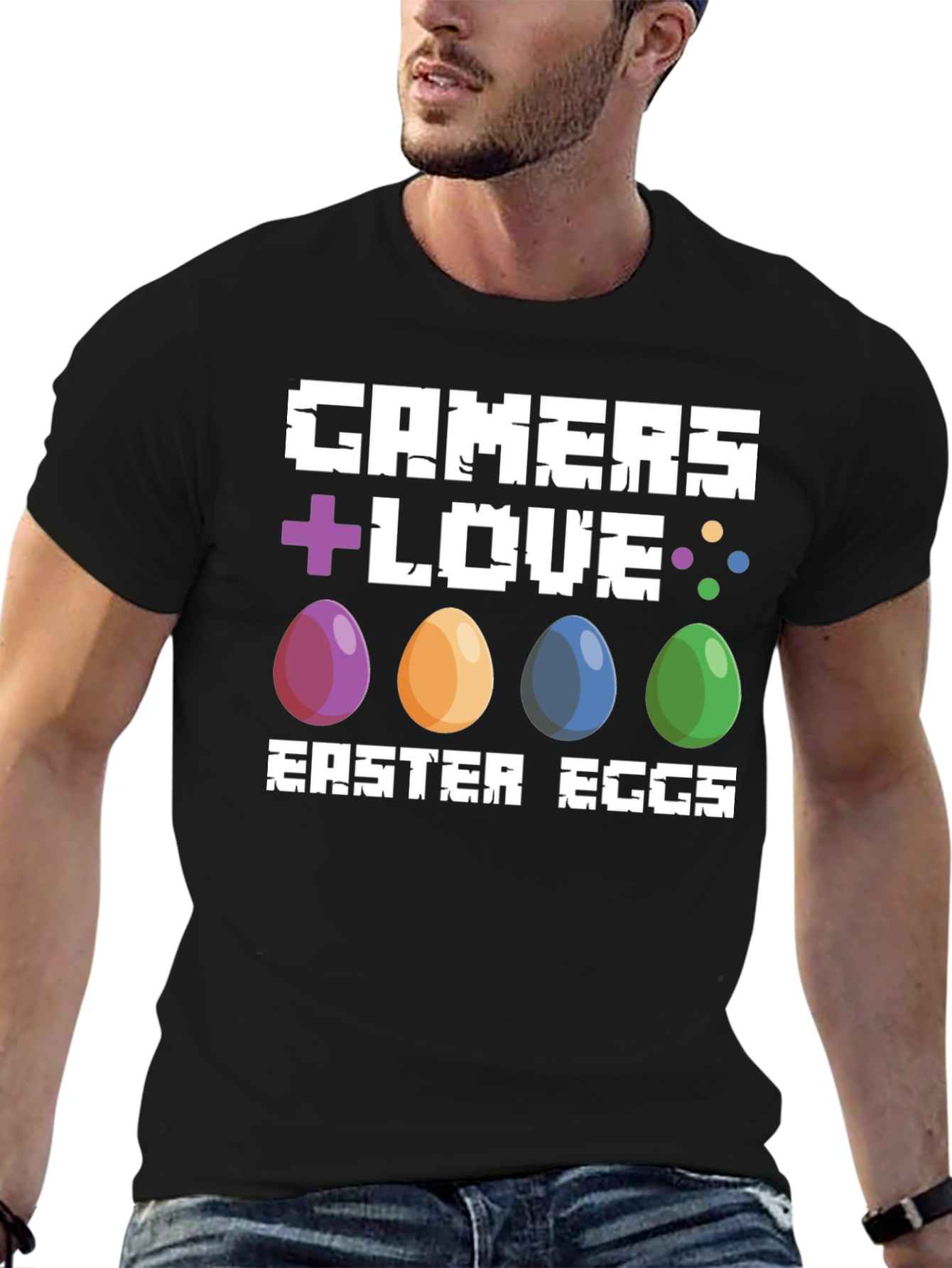 Gamers Love Easter Eggs T-Shirt - Gaming Easter Tee