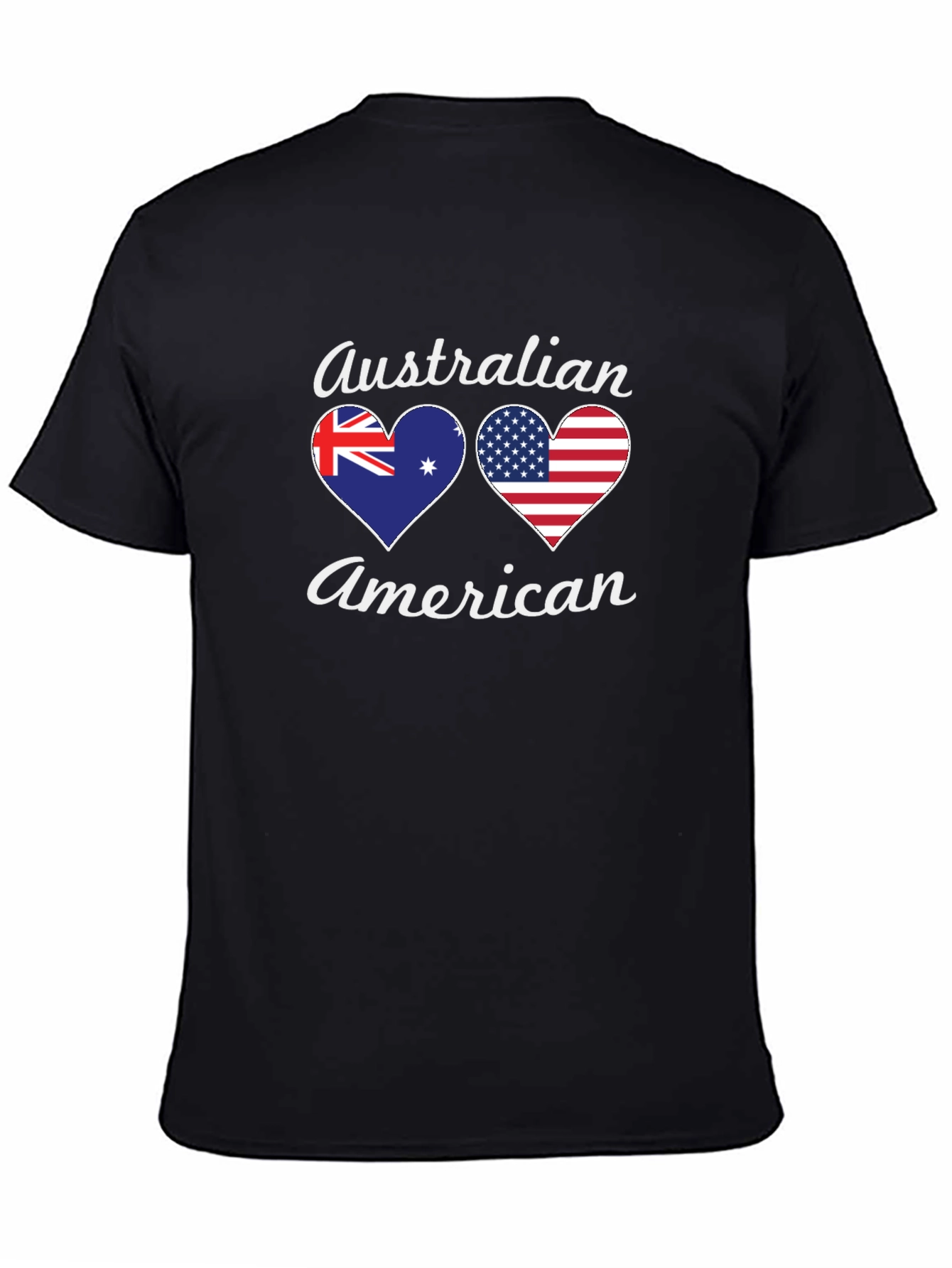 Australian American Flag Heart T-Shirt