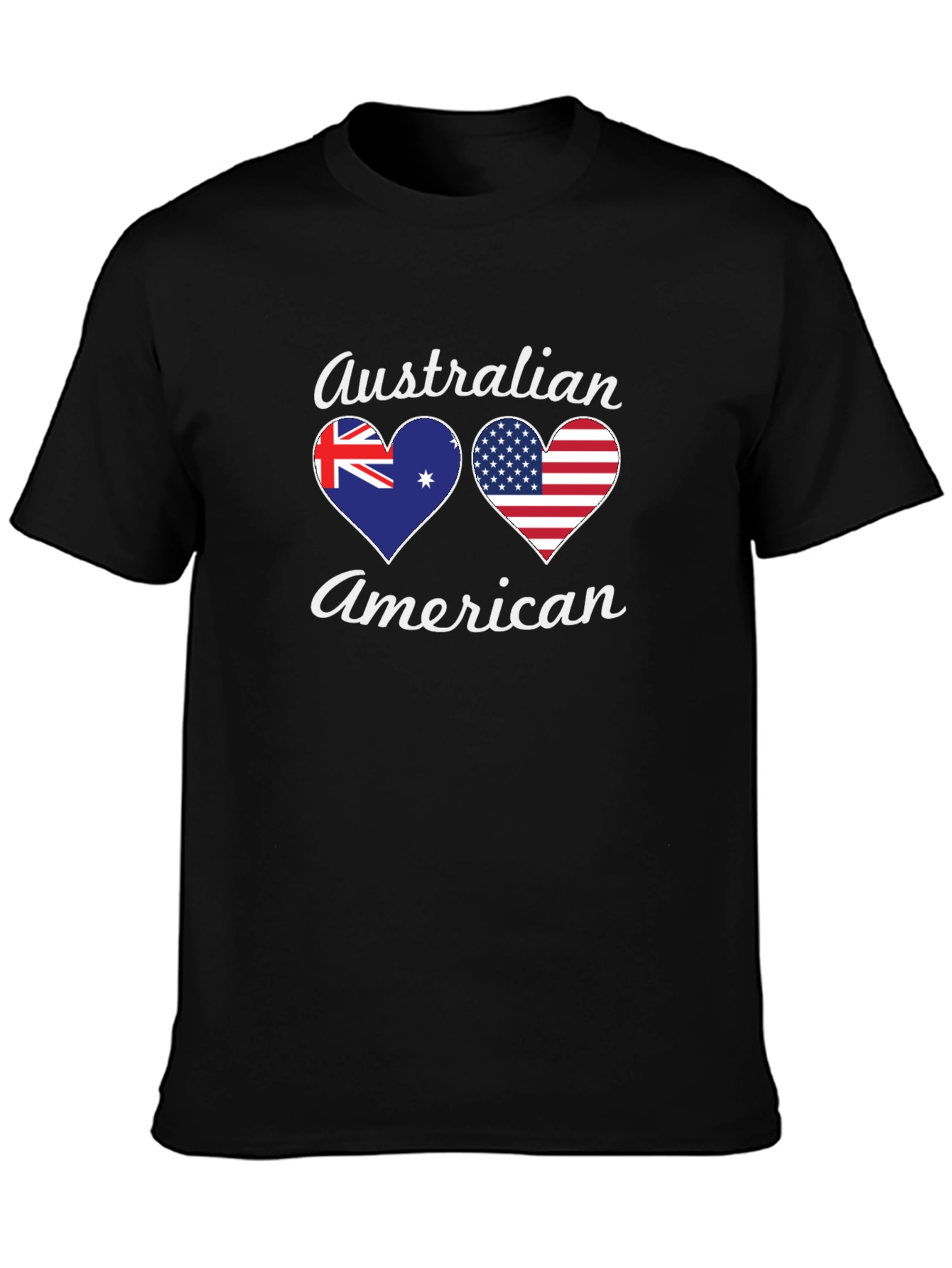 Australian American Flag Heart T-Shirt