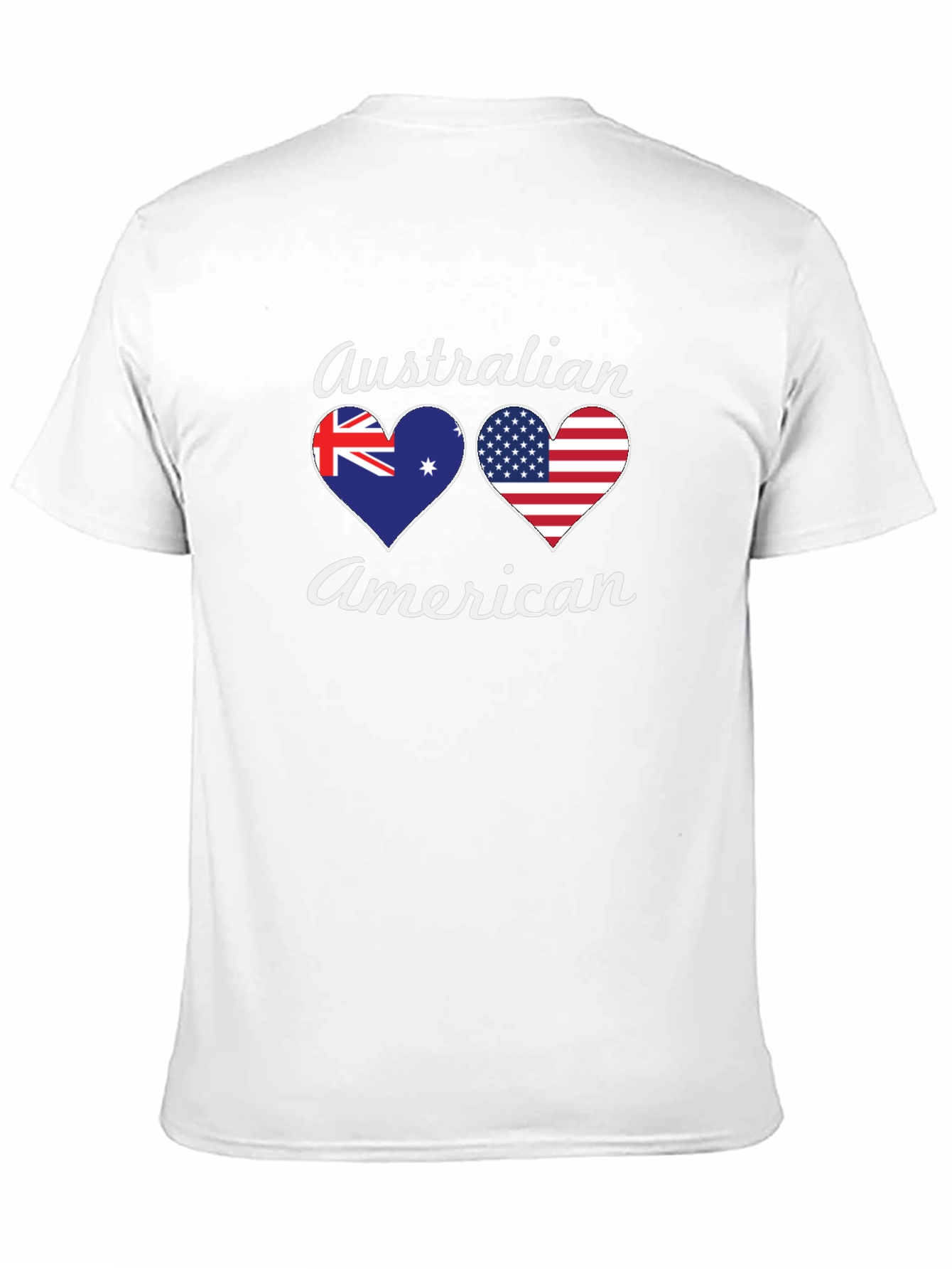 Australian American Flag Heart T-Shirt