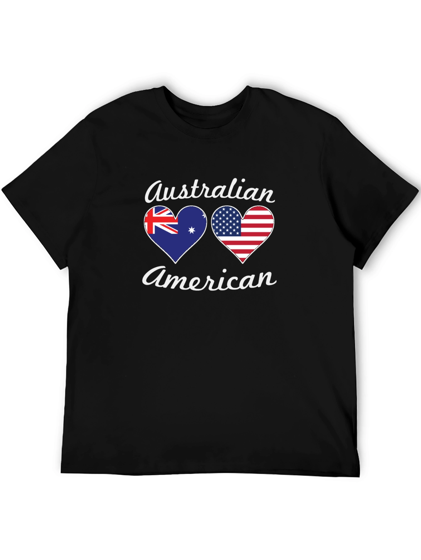 Australian American Flag Heart T-Shirt