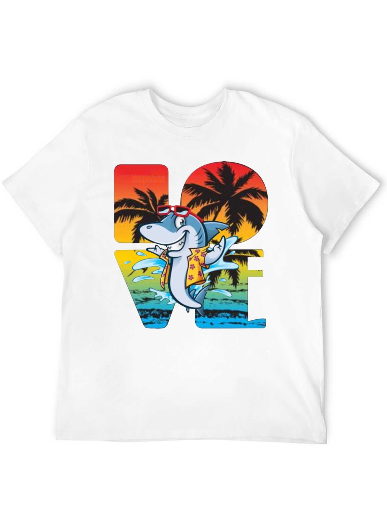Shark Love Tropical T-Shirt