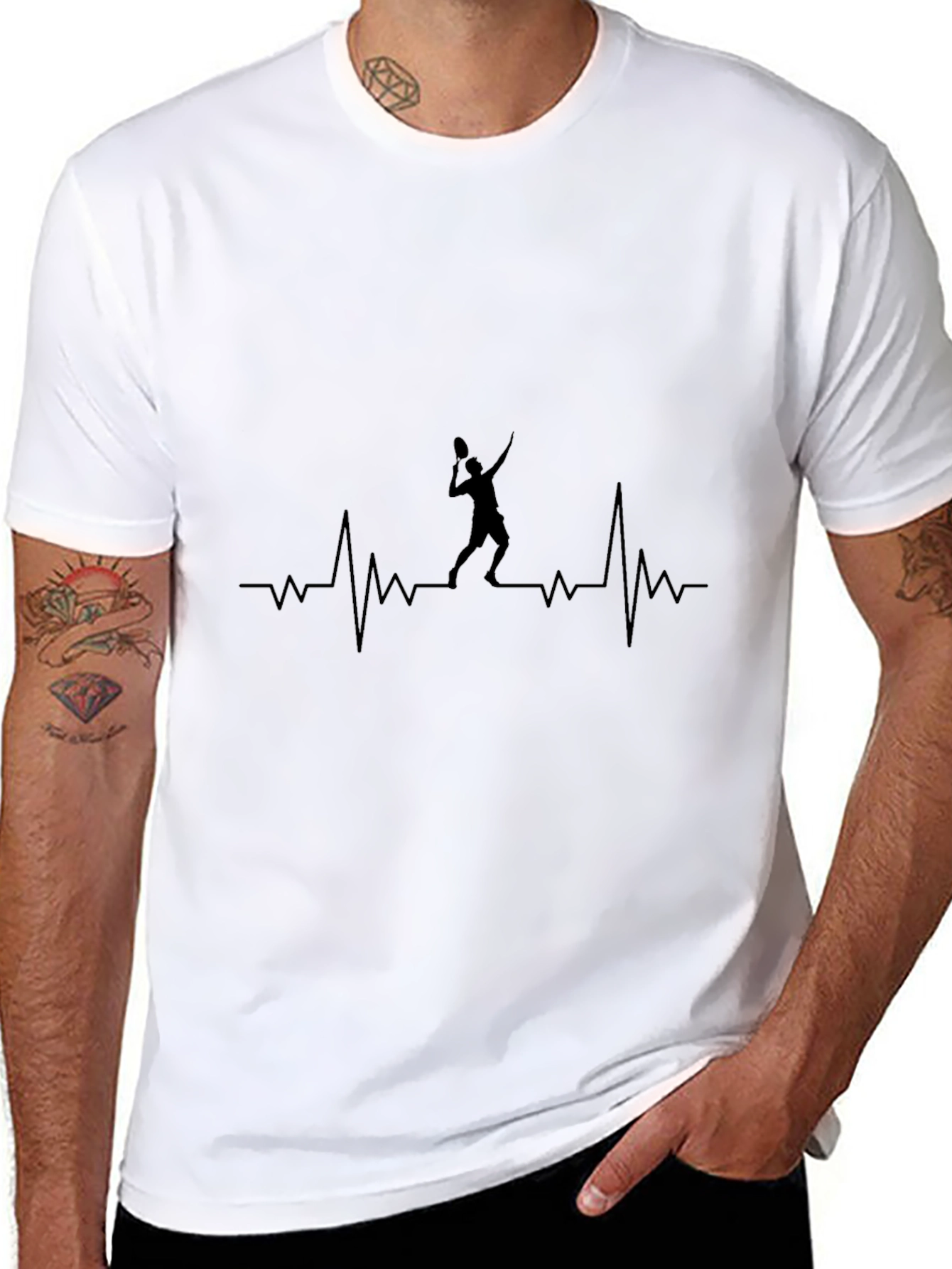 Tennis Heartbeat T-Shirt - Love for Tennis